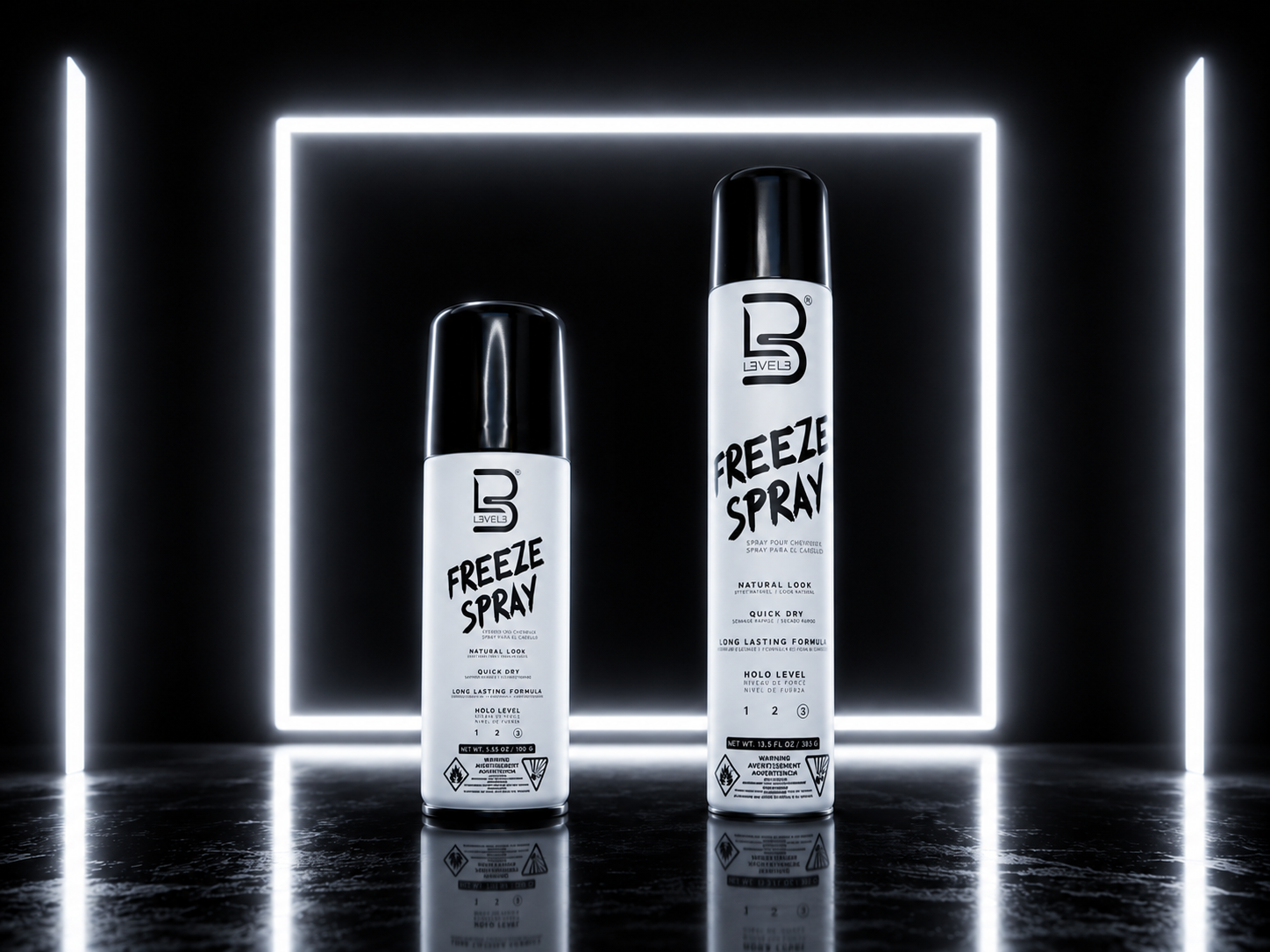L3VEL3 Freeze Hair Spray: Fijación extrema, volumen y control profesional durante todo el día