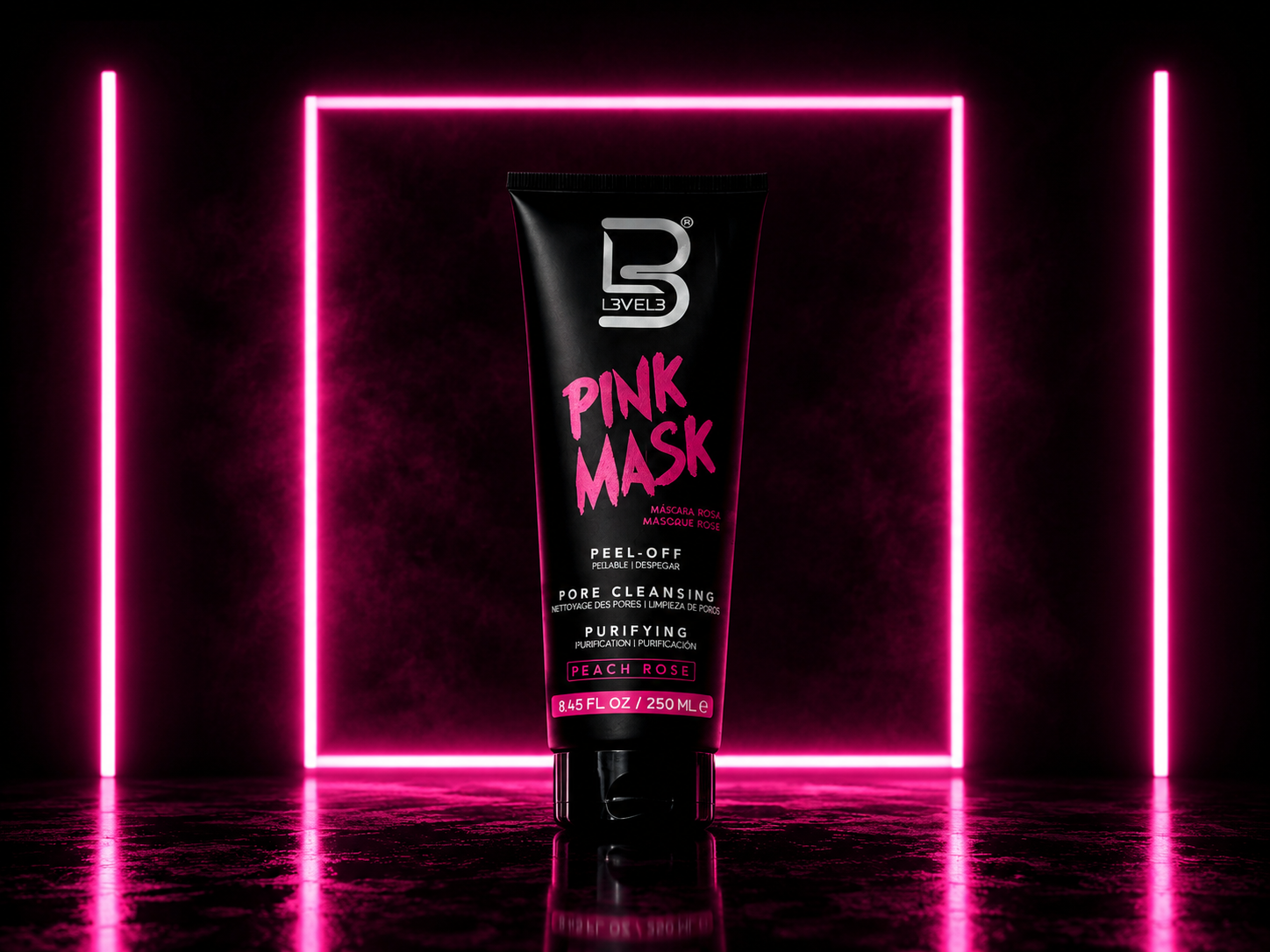 L3VEL3 Pink Mask 250ml: Limpieza profunda y suavidad para una piel radiante