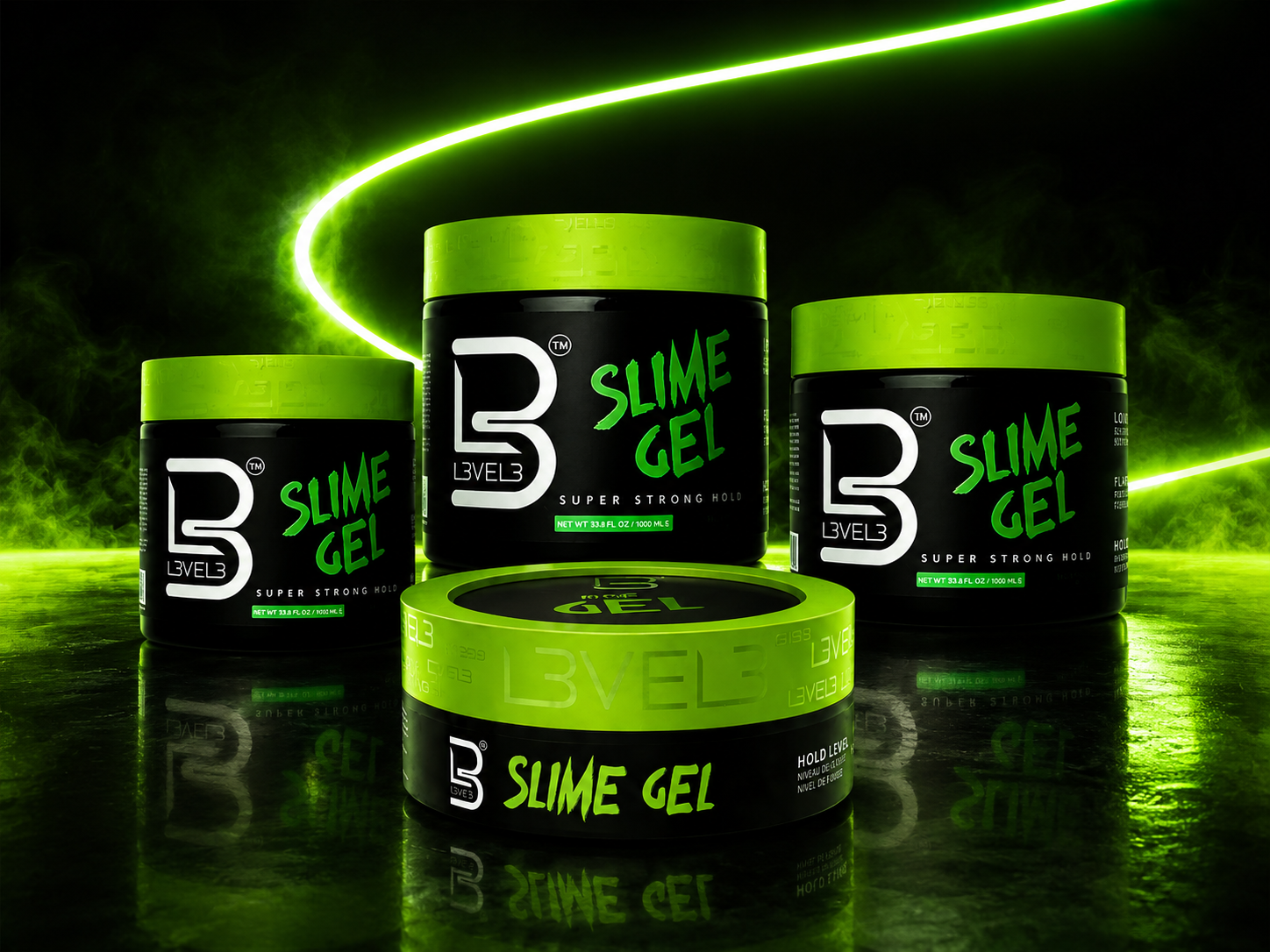 L3VEL3 Slime Hair Gel Super Strong: Fijación extrema, brillo impecable y control absoluto para cualquier estilo
