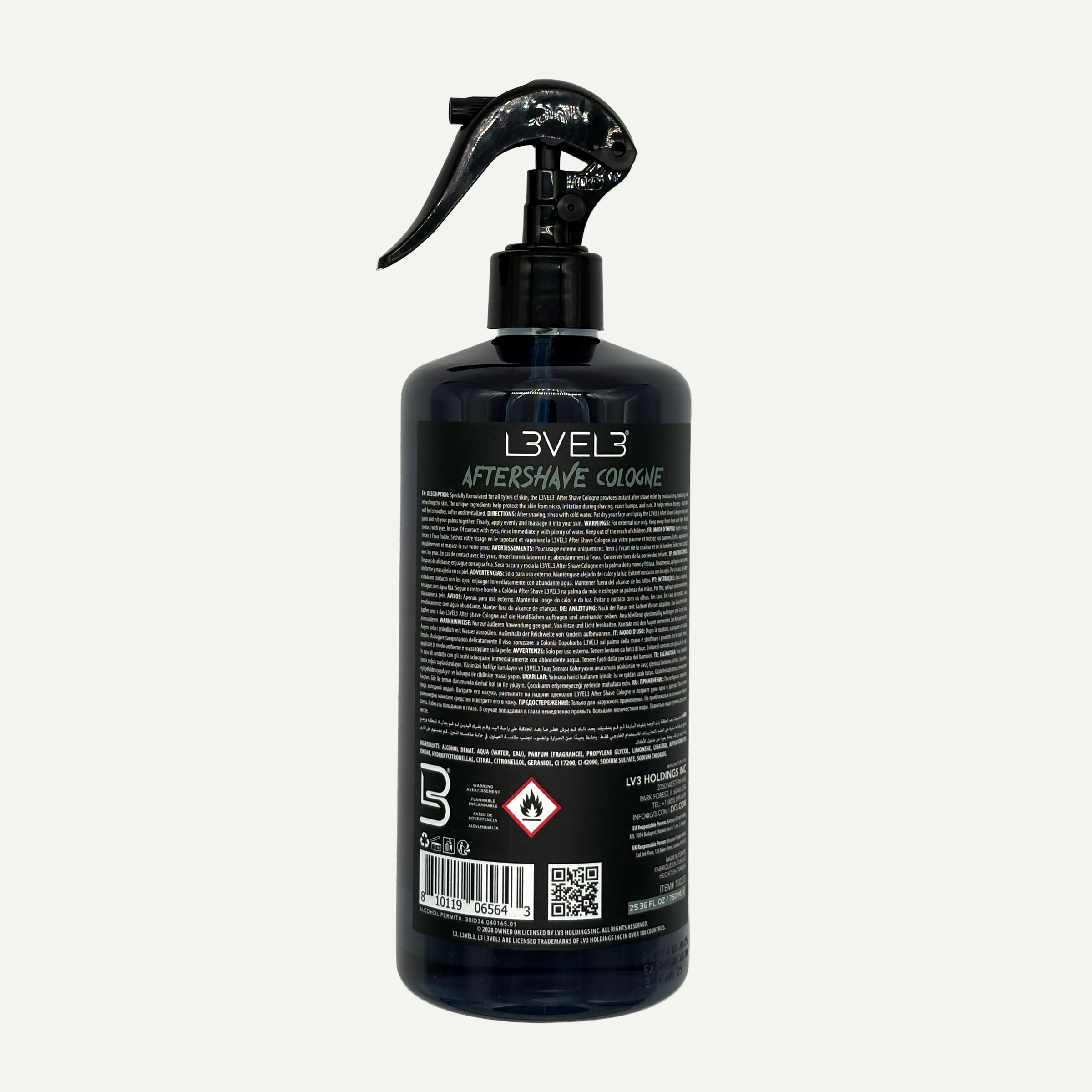 L3VEL3 Aftershave Cologne Midnight 750ml