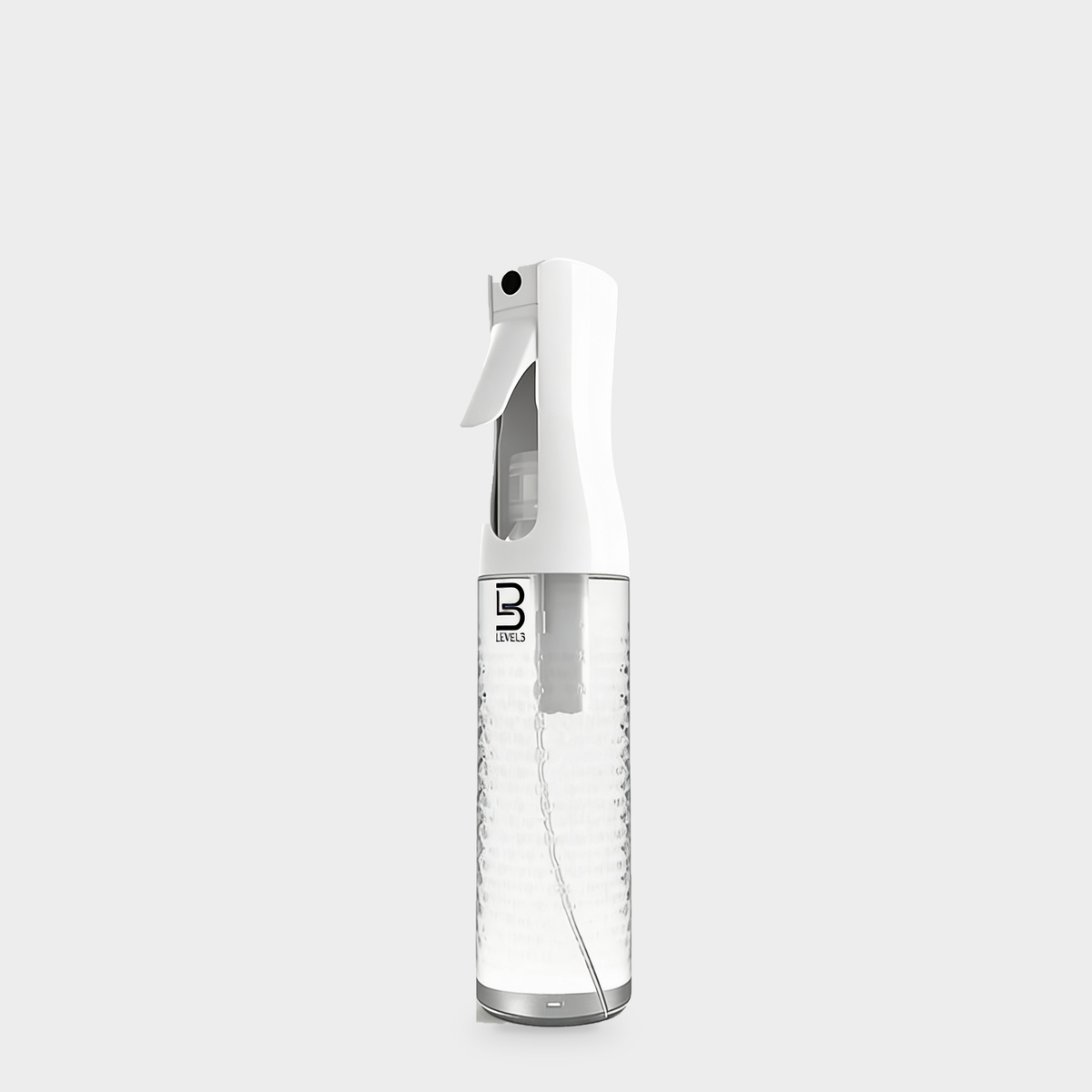 L3VEL3 Beveled Spray Bottle White/Clear — Portada