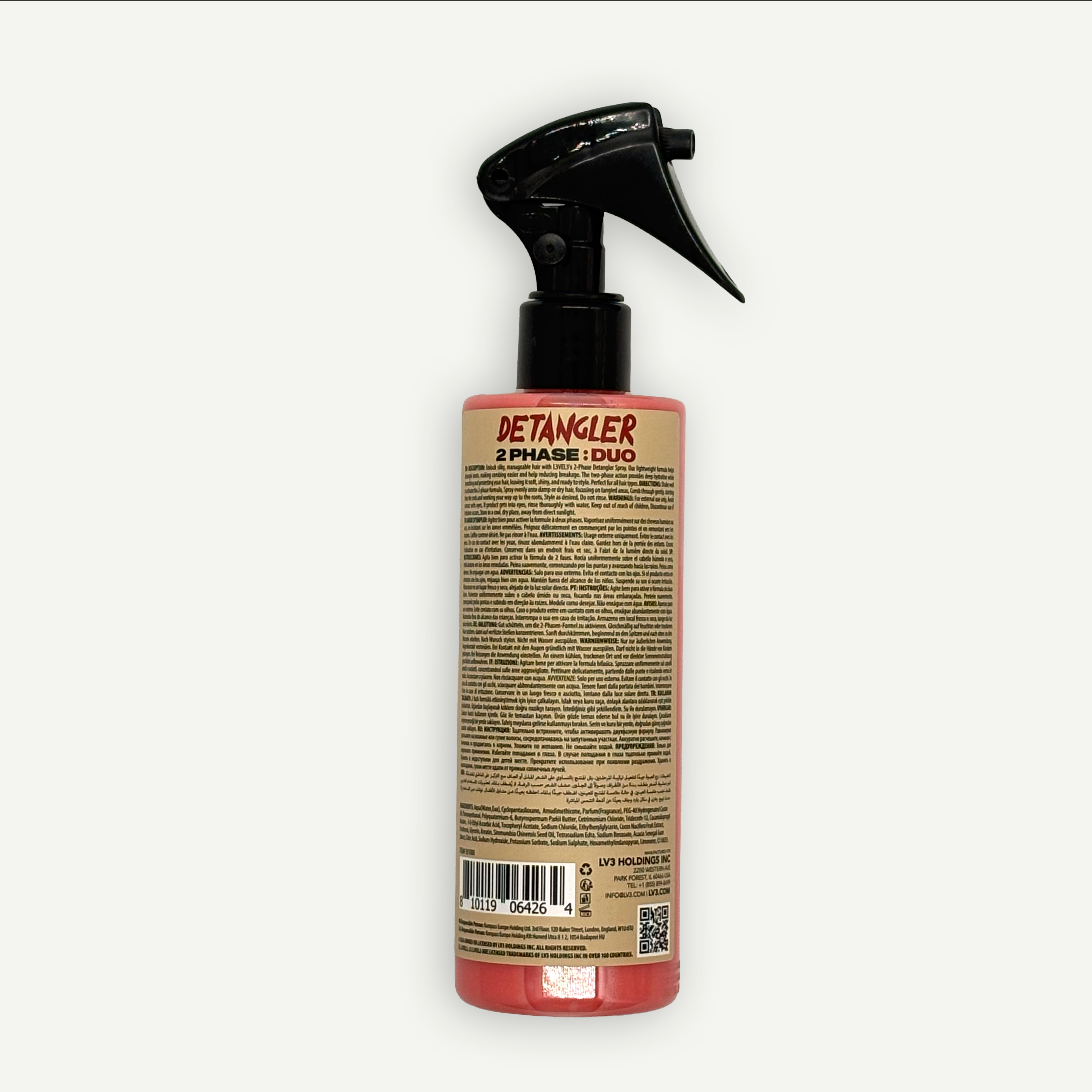 L3VEL3 2 PHASE DETANGLER SPRAY / LEAVE IN CONDITIONER 250ML