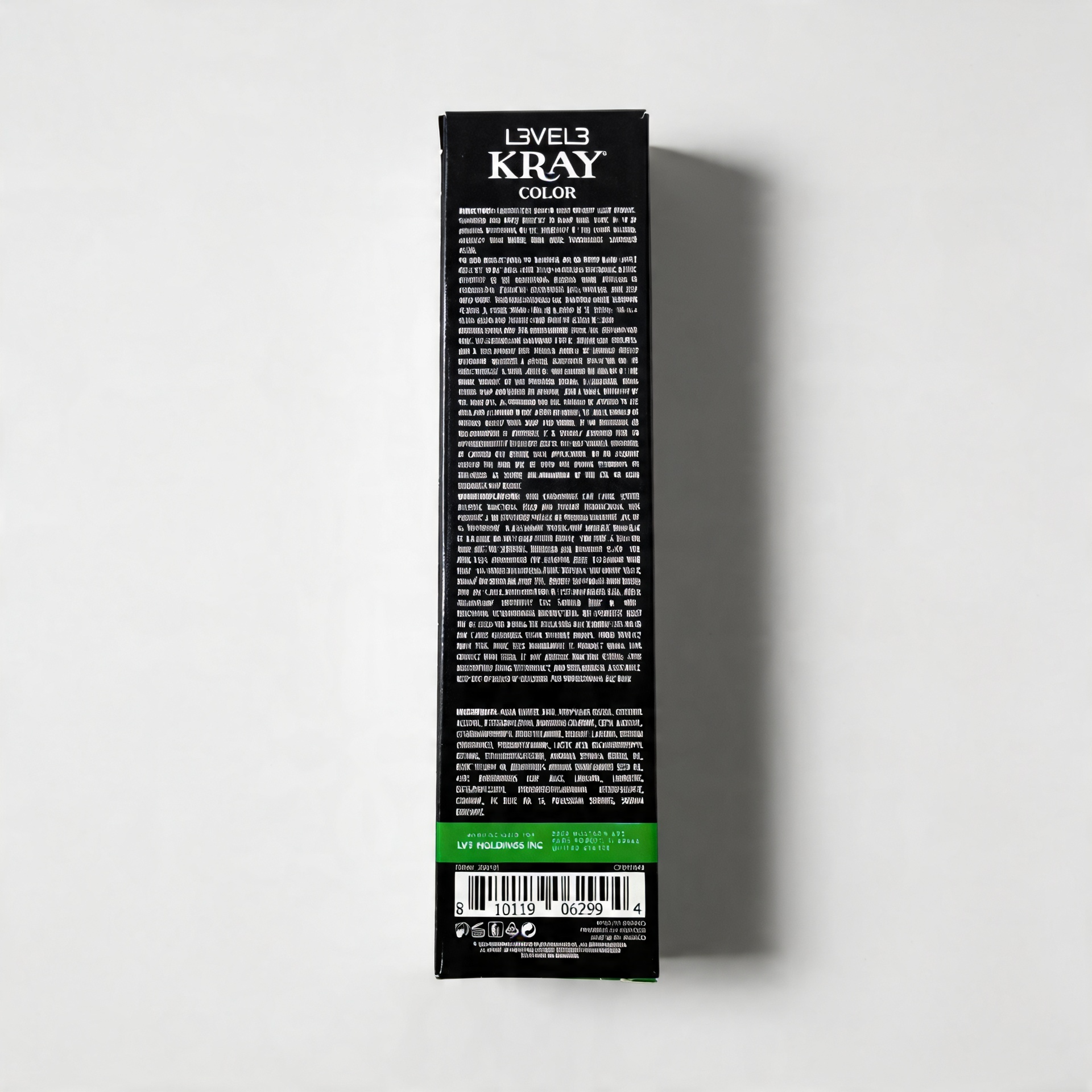 L3VEL3 ELECTRIC GREEN SEMI PERMANENT COLOR TUBE 100 ml