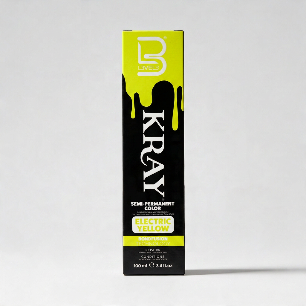 L3VEL3 ELECTRIC YELLOW SEMI PERMANENT COLOR TUBE 100 ml