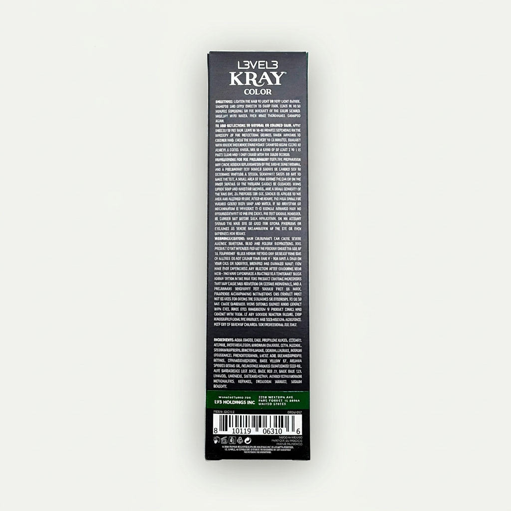 L3VEL3 GREEN SEMI PERMANENT COLOR TUBE 100 ml