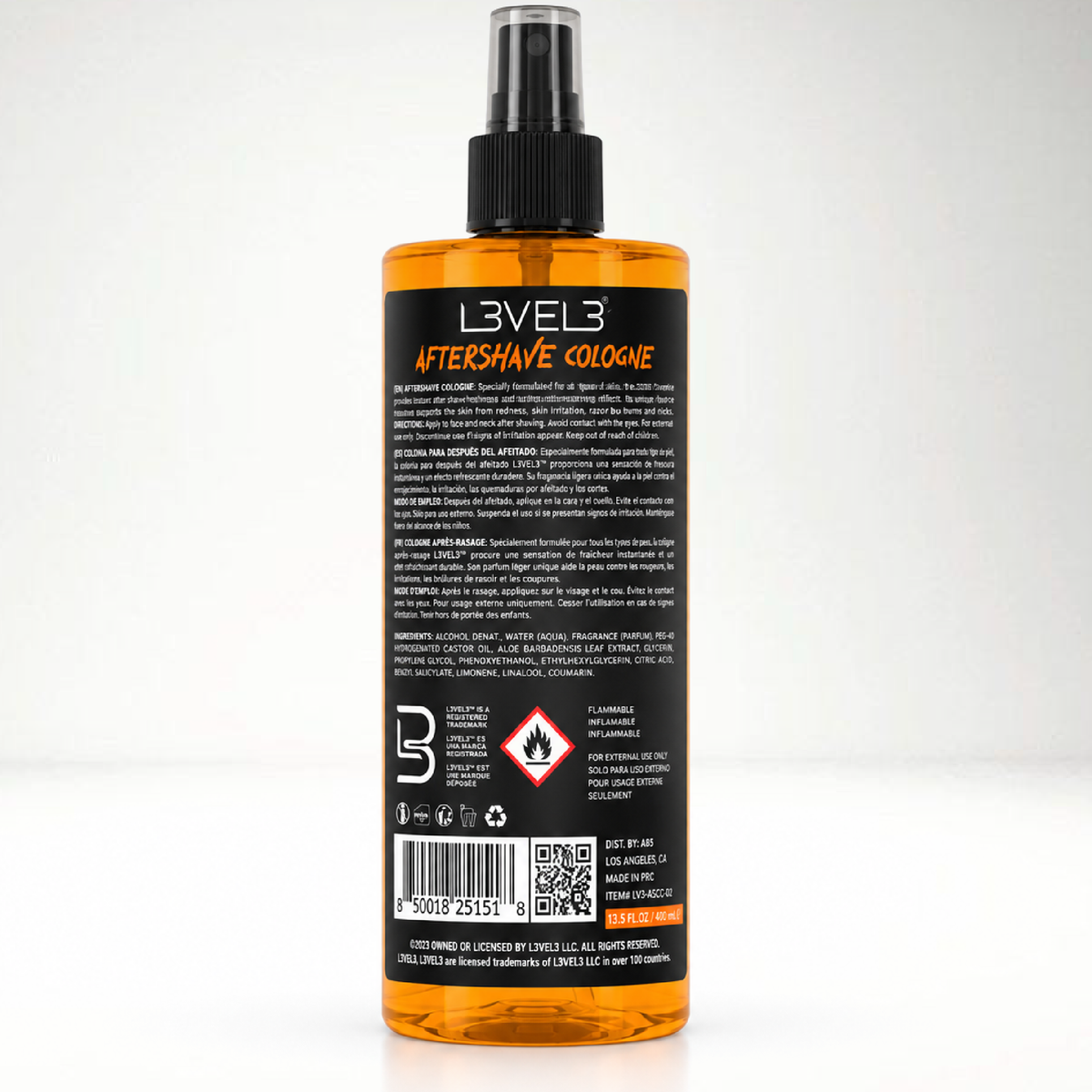 L3VEL3 Aftershave Cologne Vibrant 400 ml
