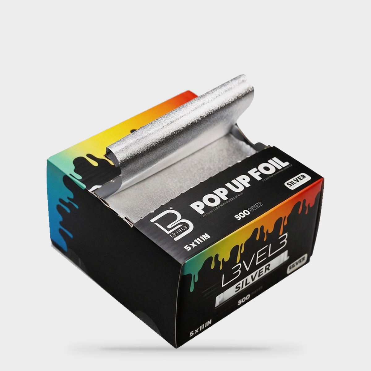 L3VEL3 500 Pre-Cut Pop Up Sheet Foil 5 x 11 Inch — Portada