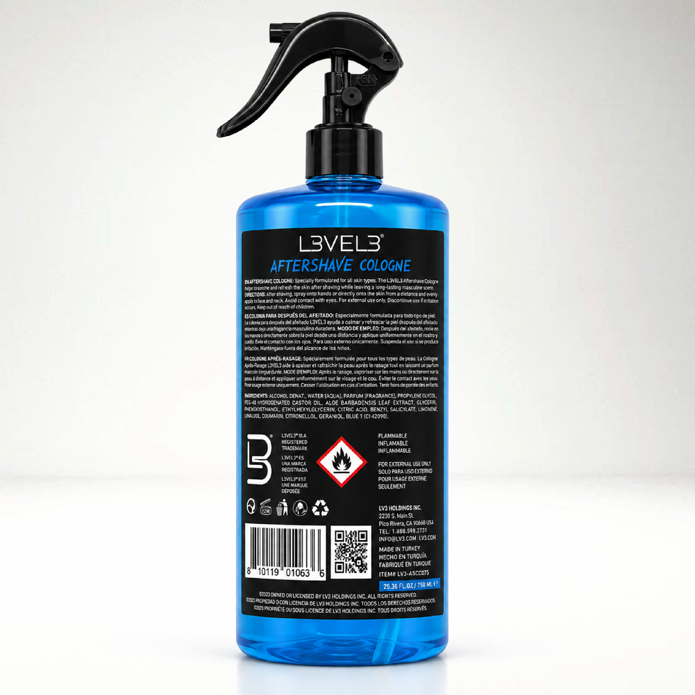 L3VEL3 Aftershave Cologne Aqua 750 ml