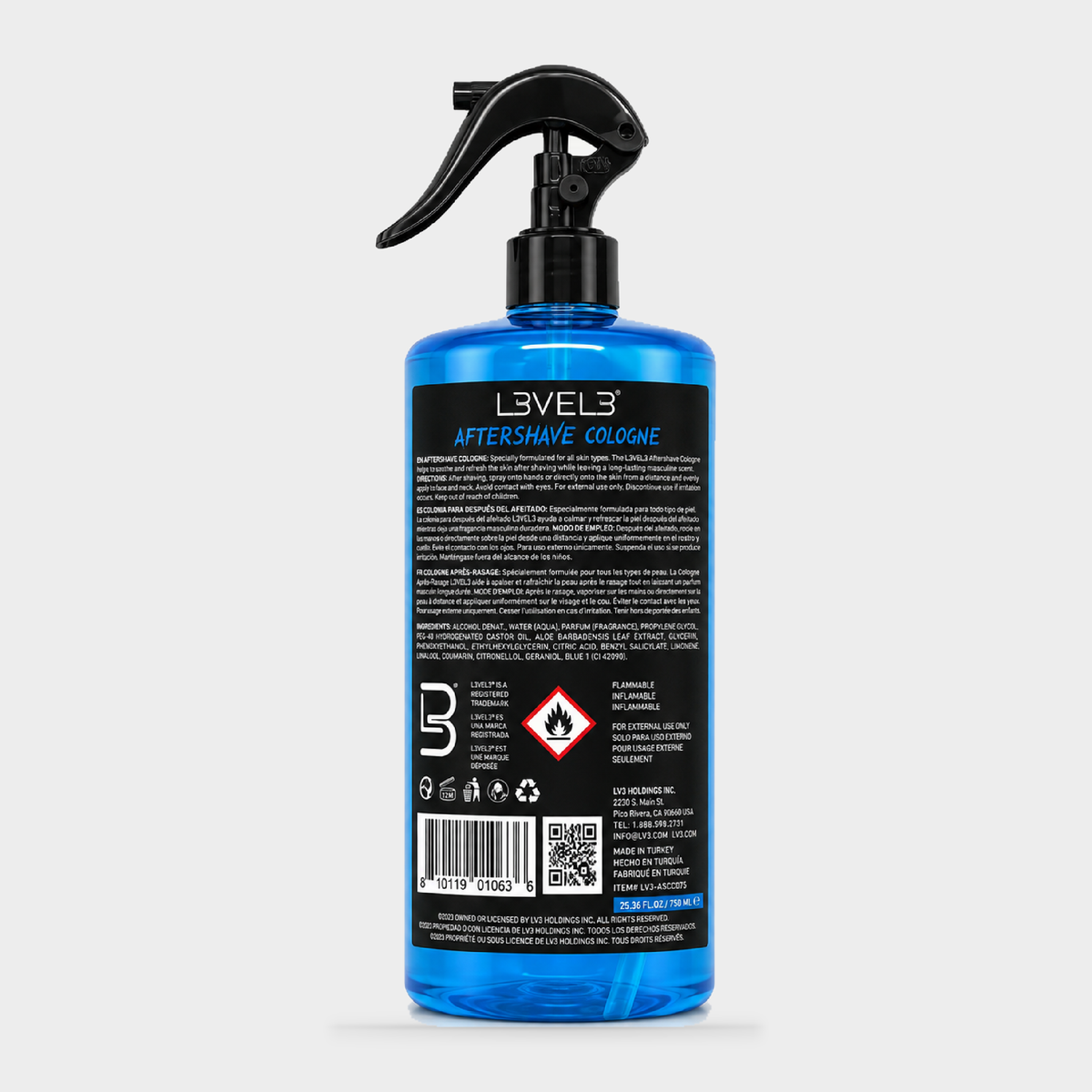 L3VEL3 Aftershave Cologne Aqua 750 ml