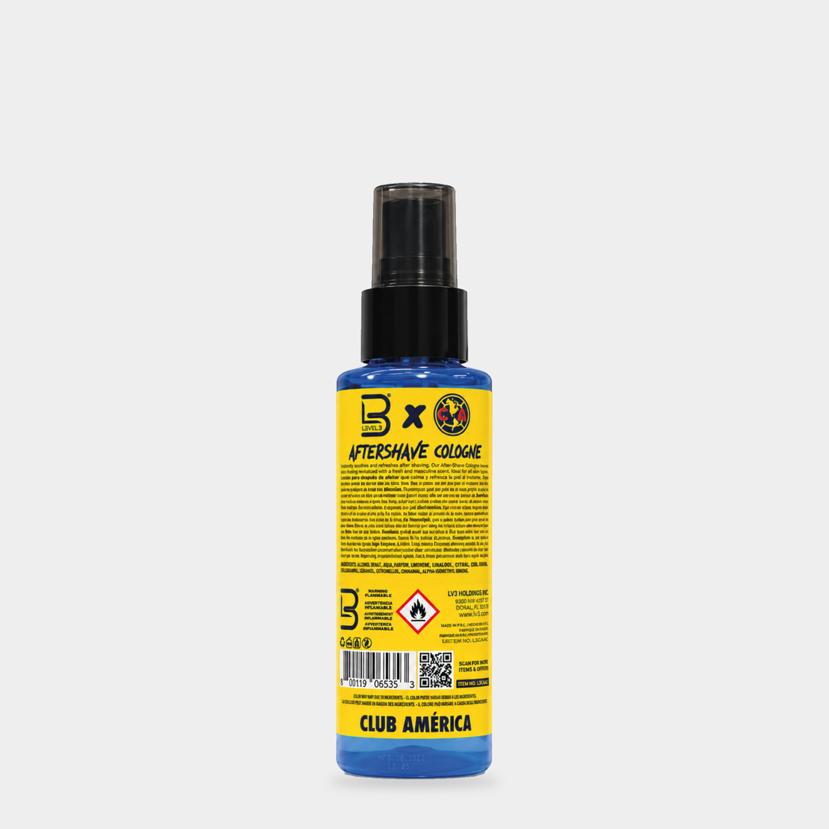 L3VEL3 CA Aftershave Cologne Aqua 100 ml - Reverso