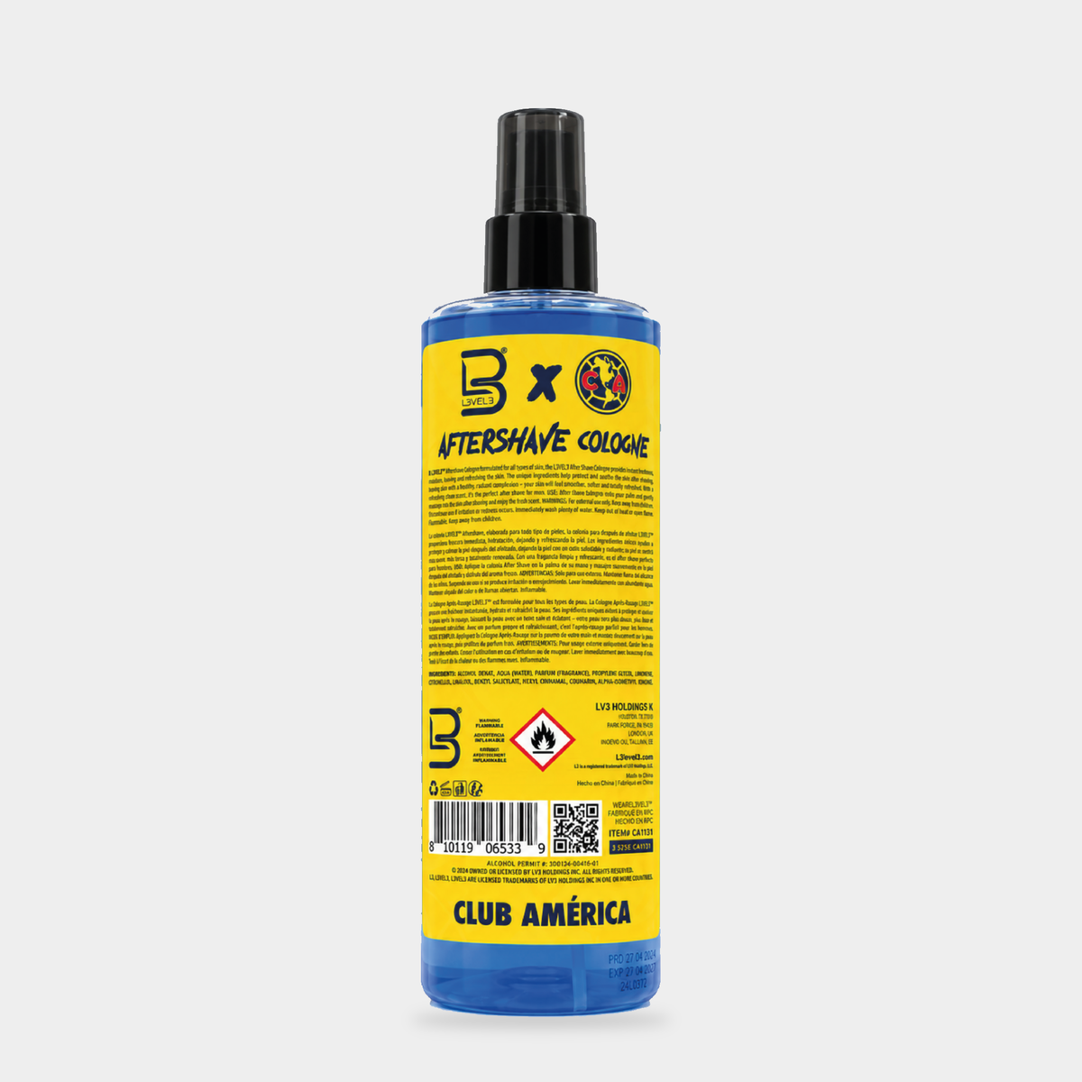 L3VEL3 CA Aftershave Cologne Aqua 400 ml - Reverso