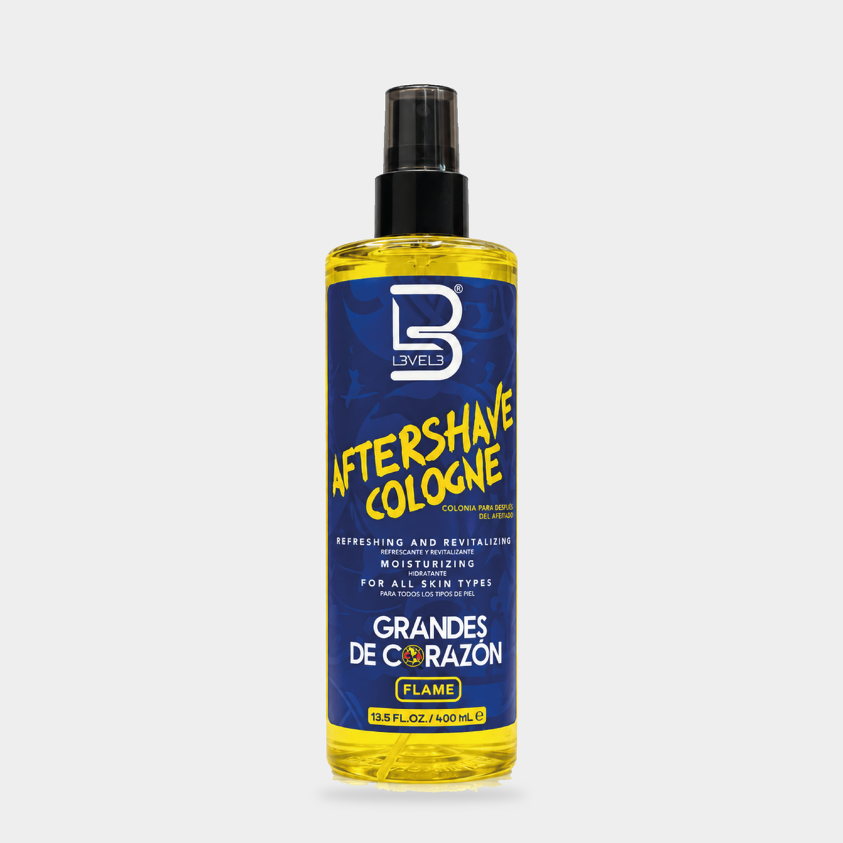 L3VEL3 CA Aftershave Cologne Flame 400 ml - Frente