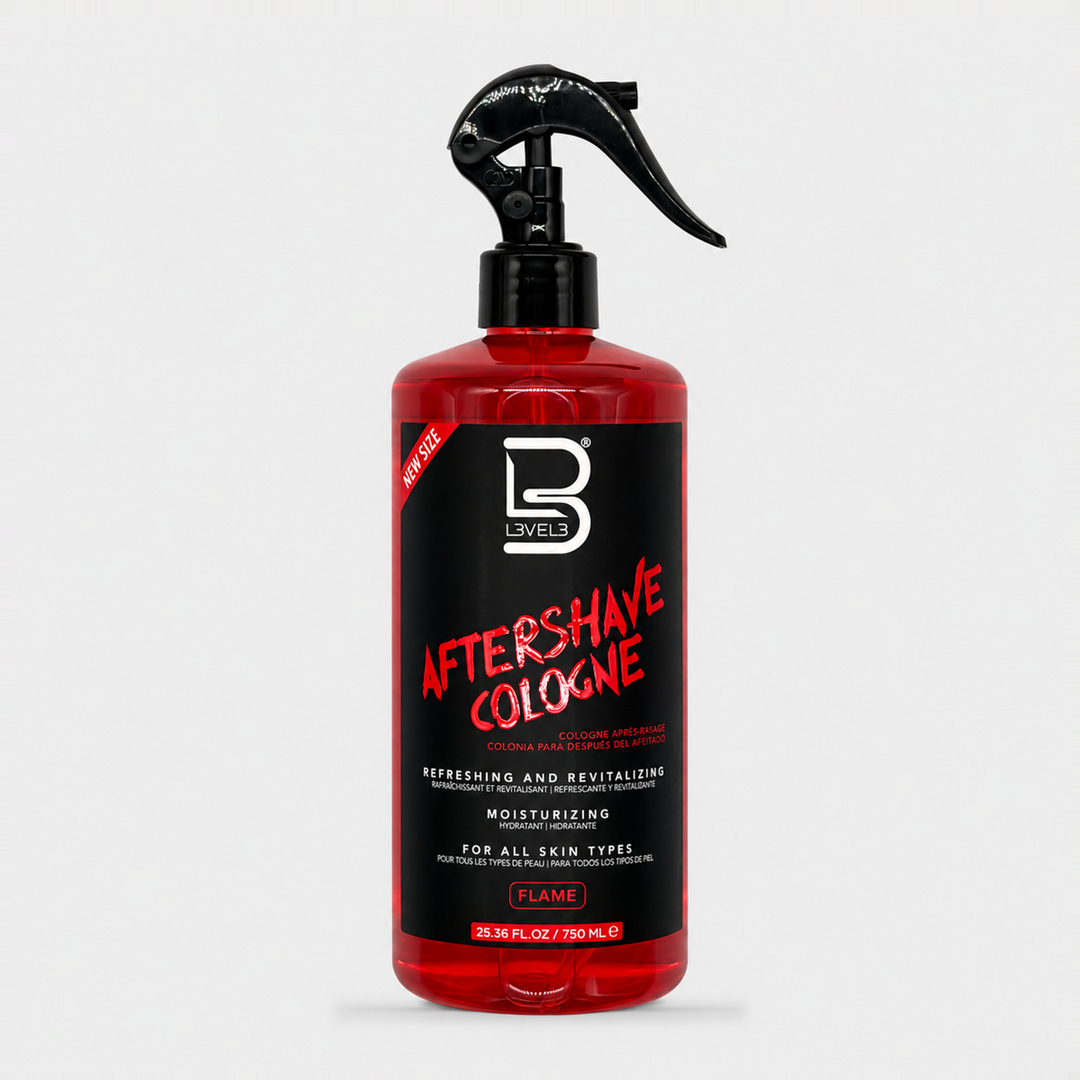 L3VEL3 Aftershave Cologne Flame 750 ml - Frente