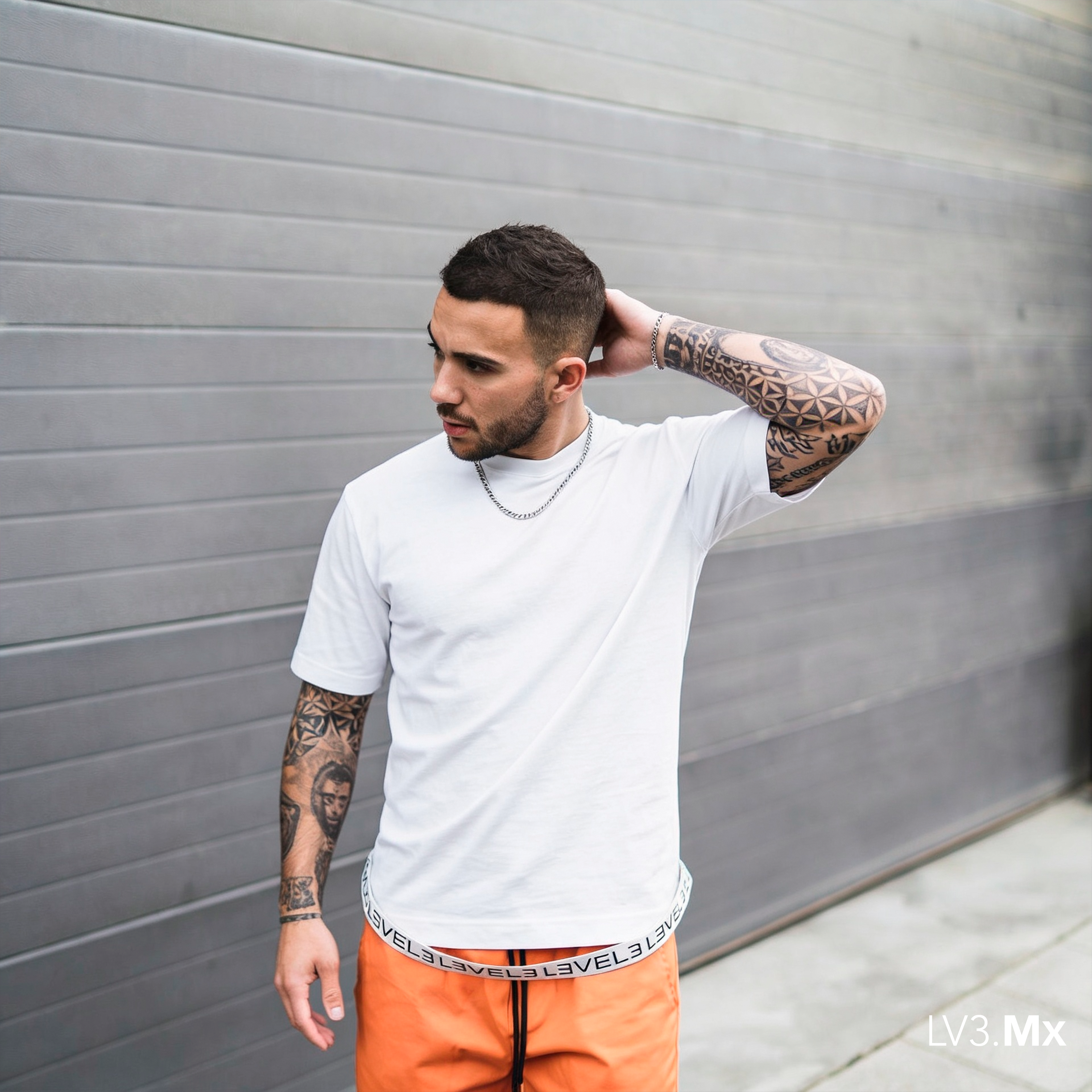 L3VEL3 STRAP T-SHIRT - BLANCO