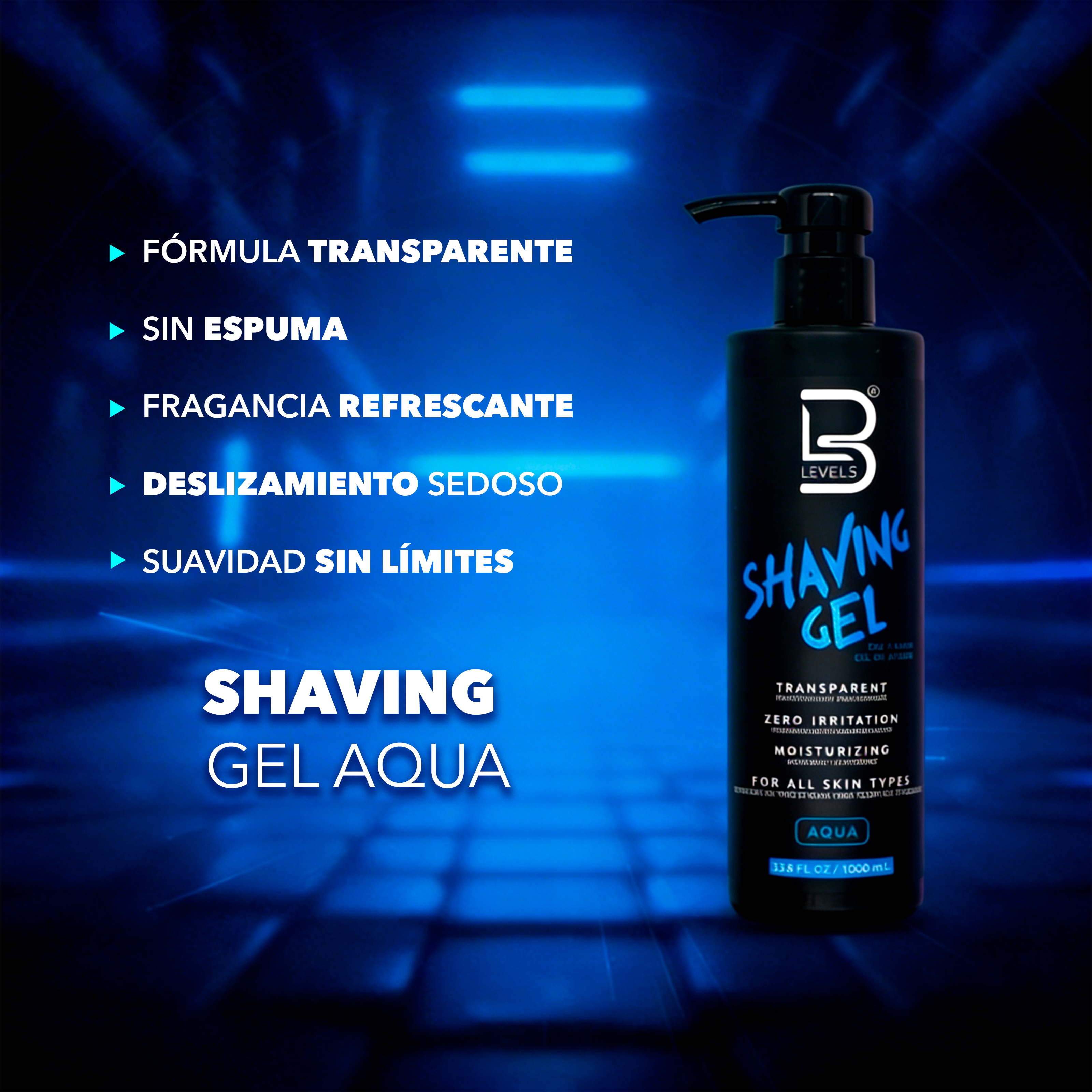 L3VEL3 Shaving Gel Aqua 1000 ml