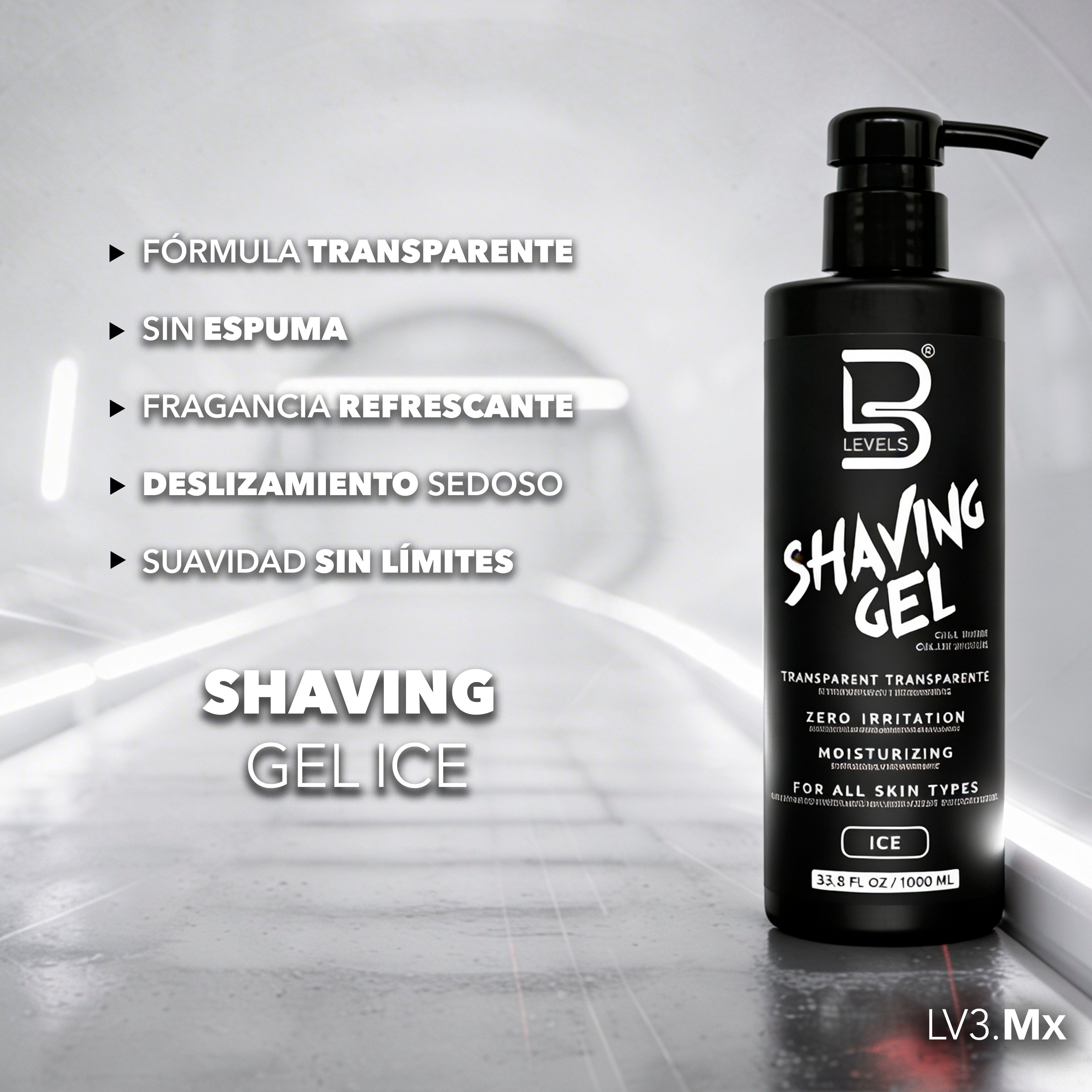 L3VEL3 Shaving Gel Ice 1000 ml