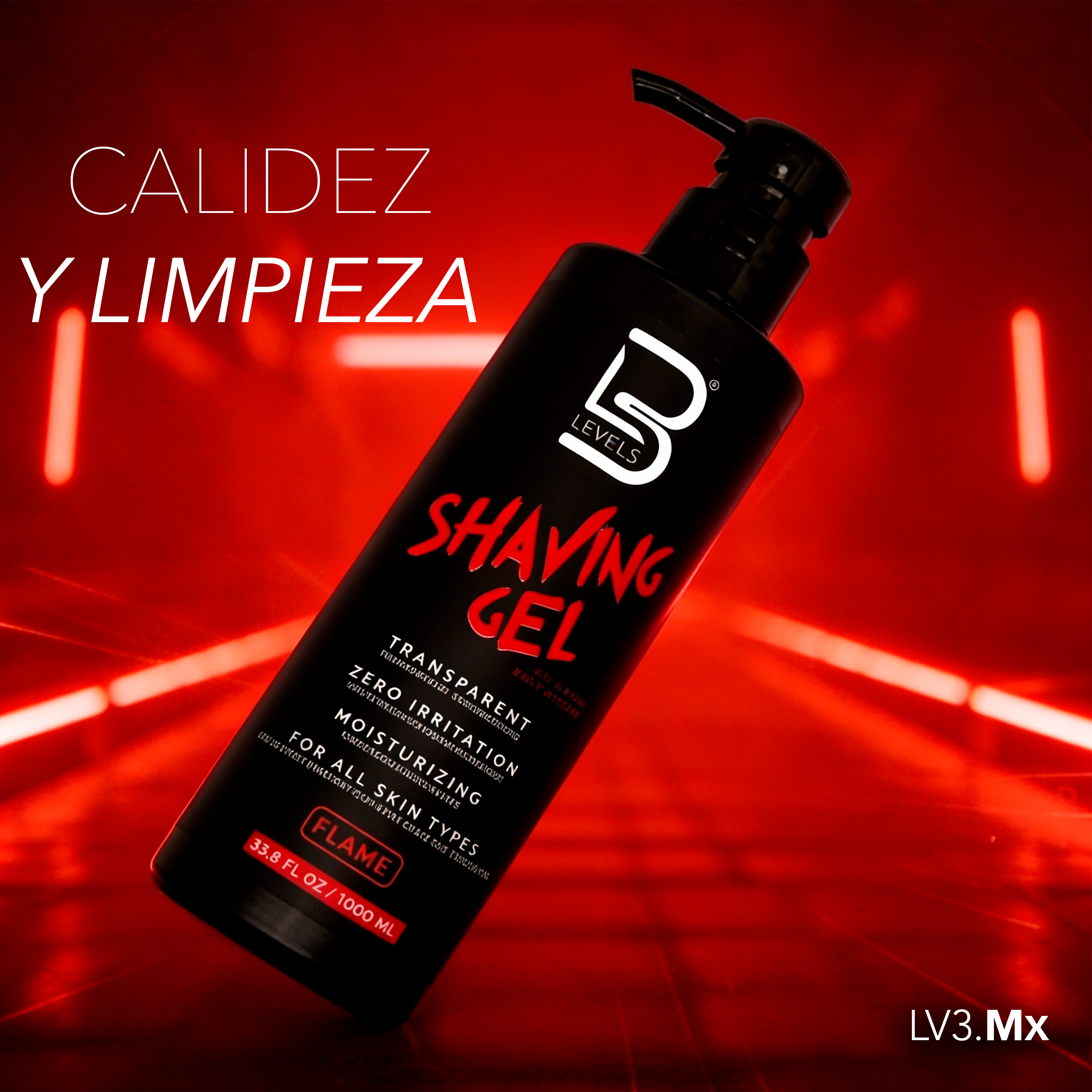 L3VEL3 Shaving Gel Flame 1000 ml