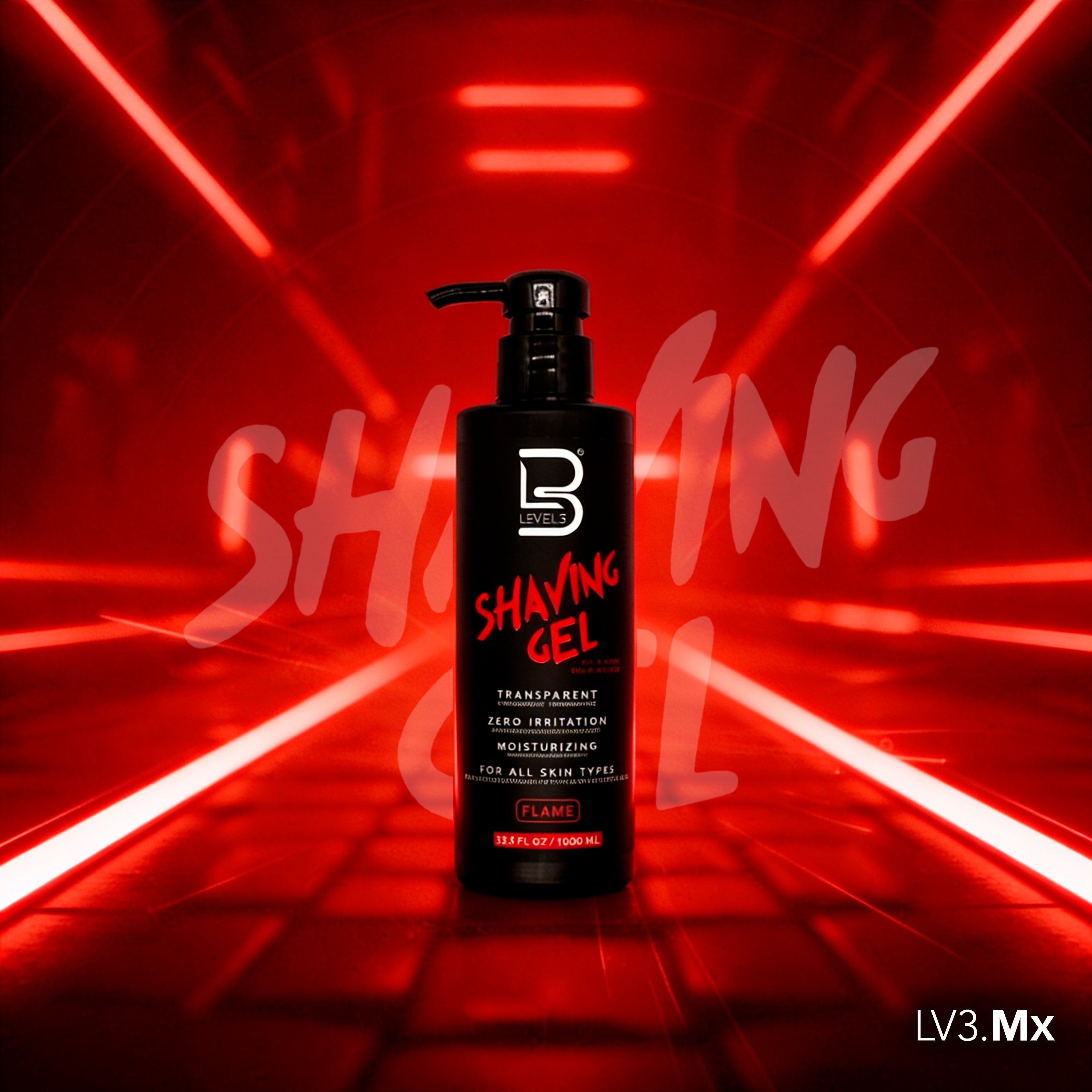 L3VEL3 Shaving Gel Flame 1000 ml