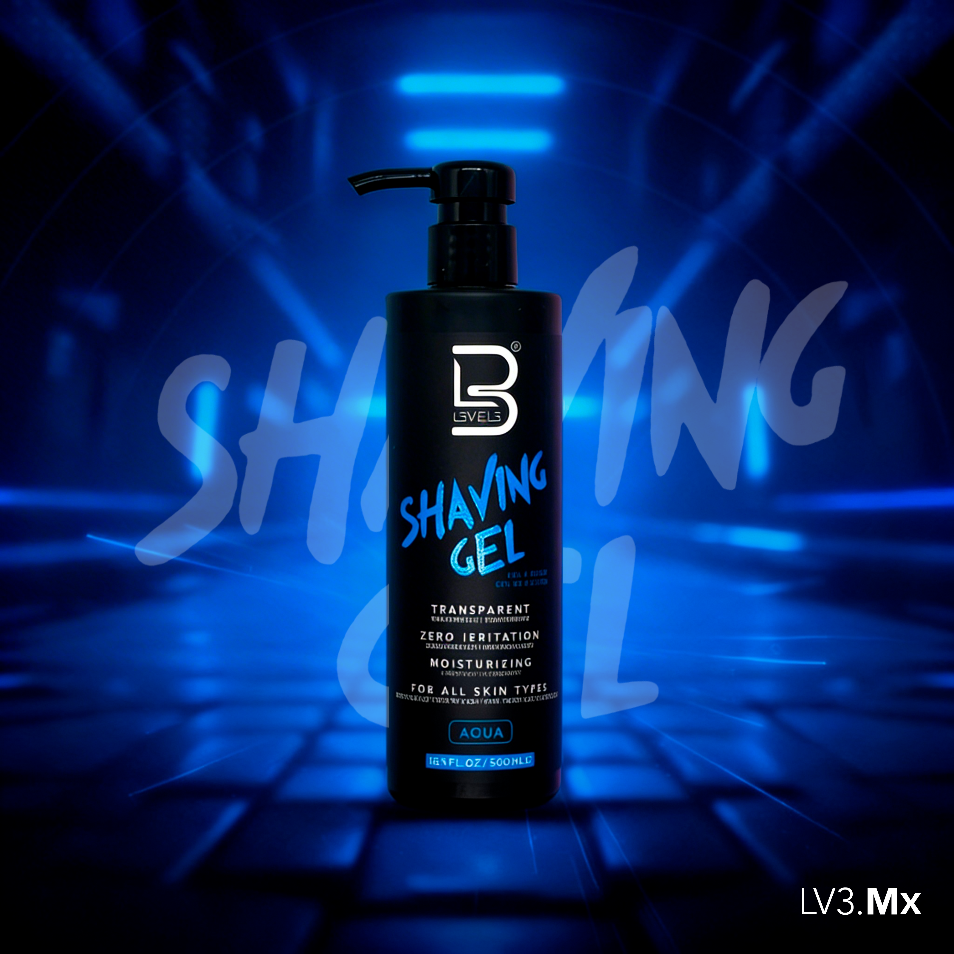 L3VEL3 Shaving Gel Aqua 500 ml