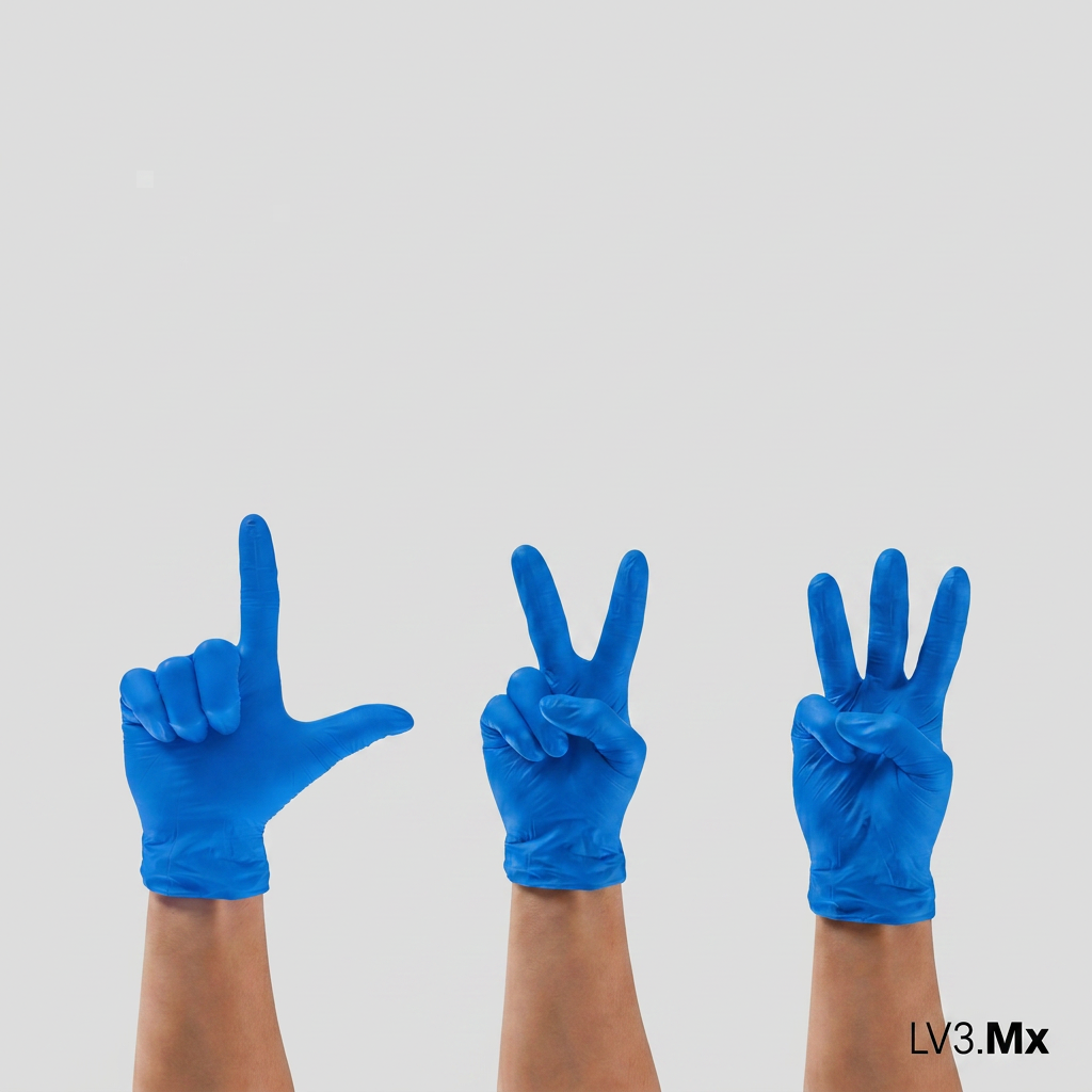 L3VEL3 NITRILE GLOVES BLUE 100CT