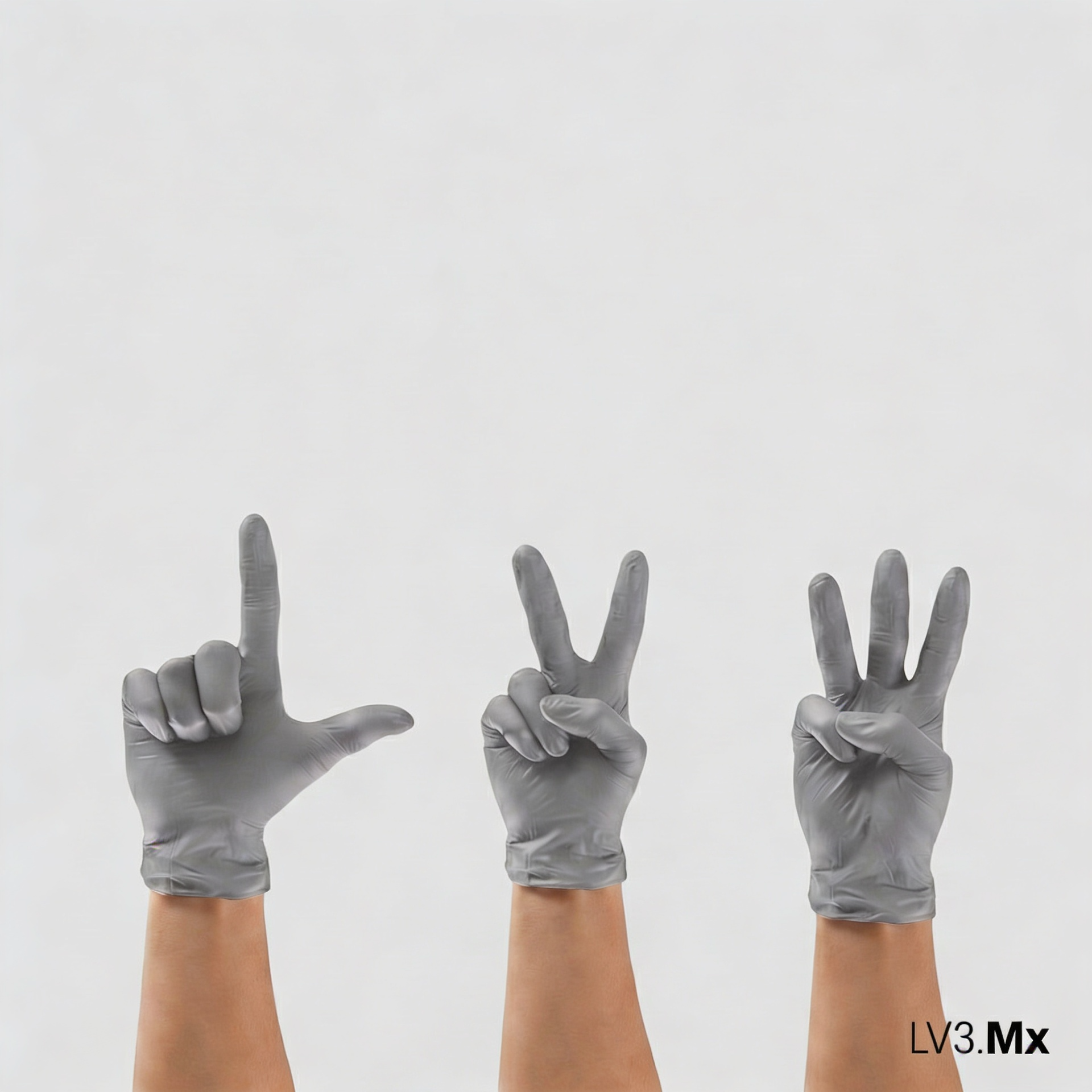 L3VEL3 NITRILE GLOVES LIQUID METAL 100CT