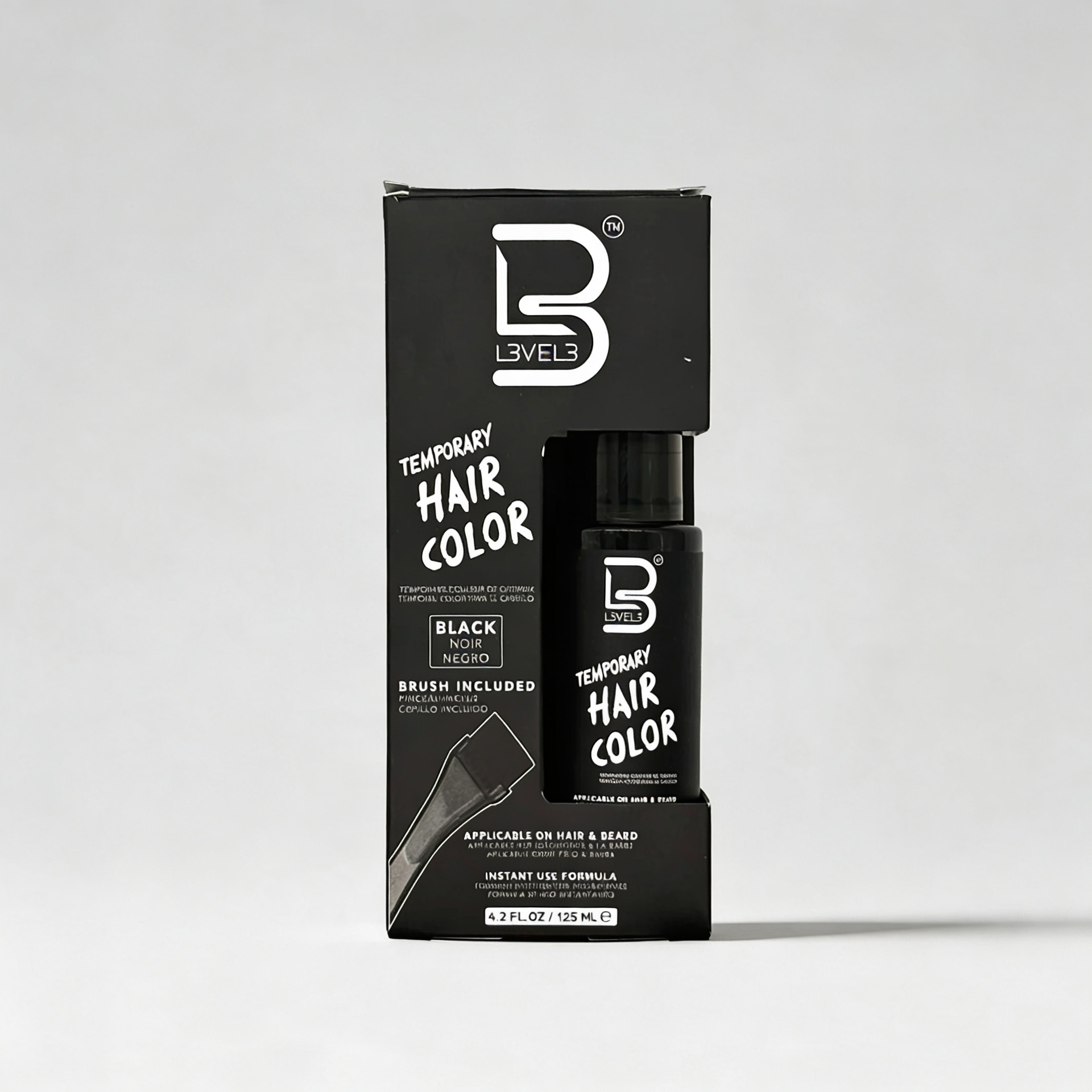 L3VEL3 Temporary Beard Color Black 125 ml