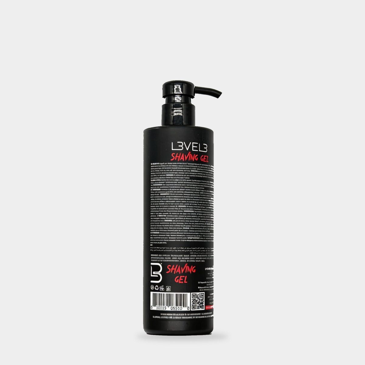 L3VEL3 Shaving Gel Flame 500 ml — vista posterior