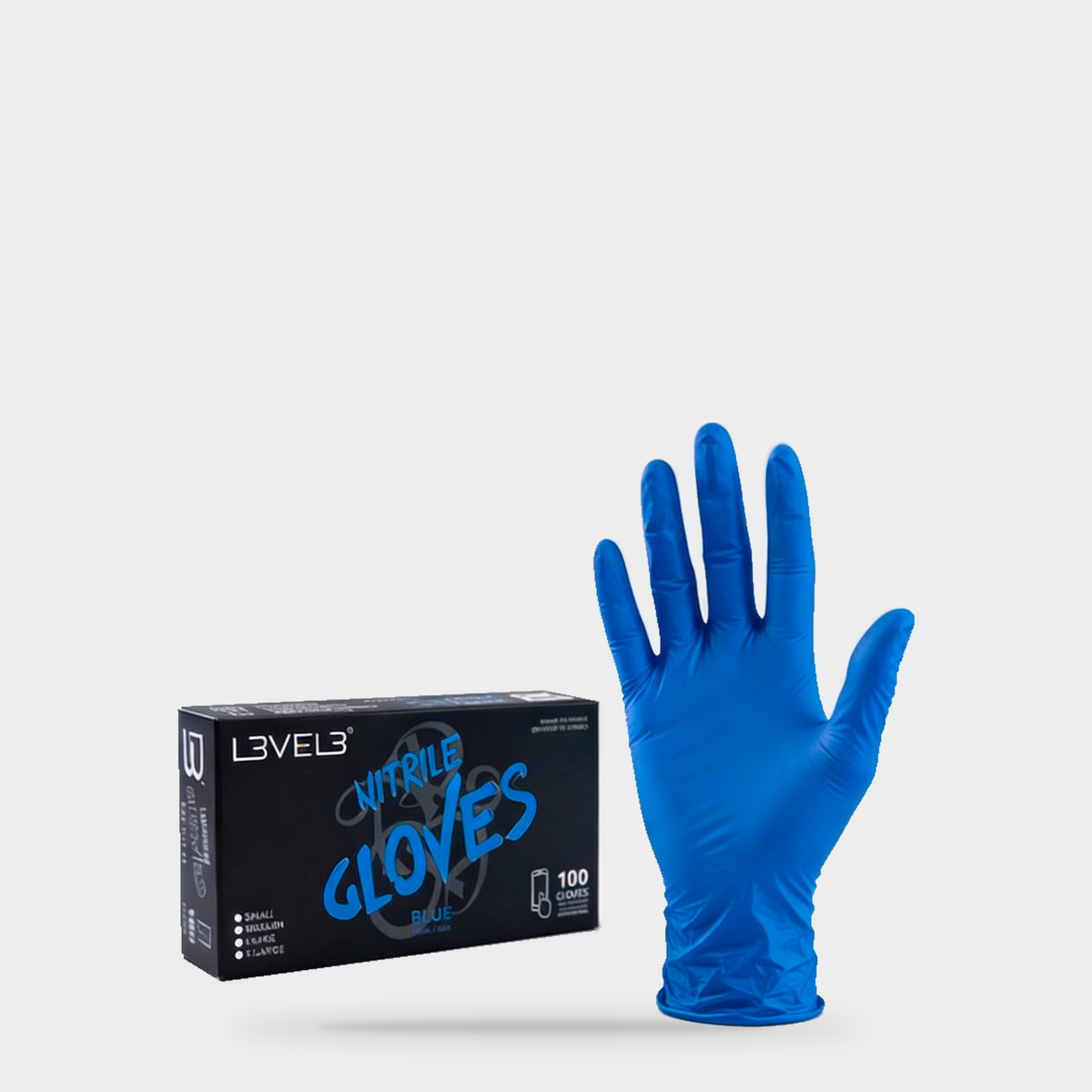 L3VEL3 Nitrile Gloves Blue 100 ct — Portada