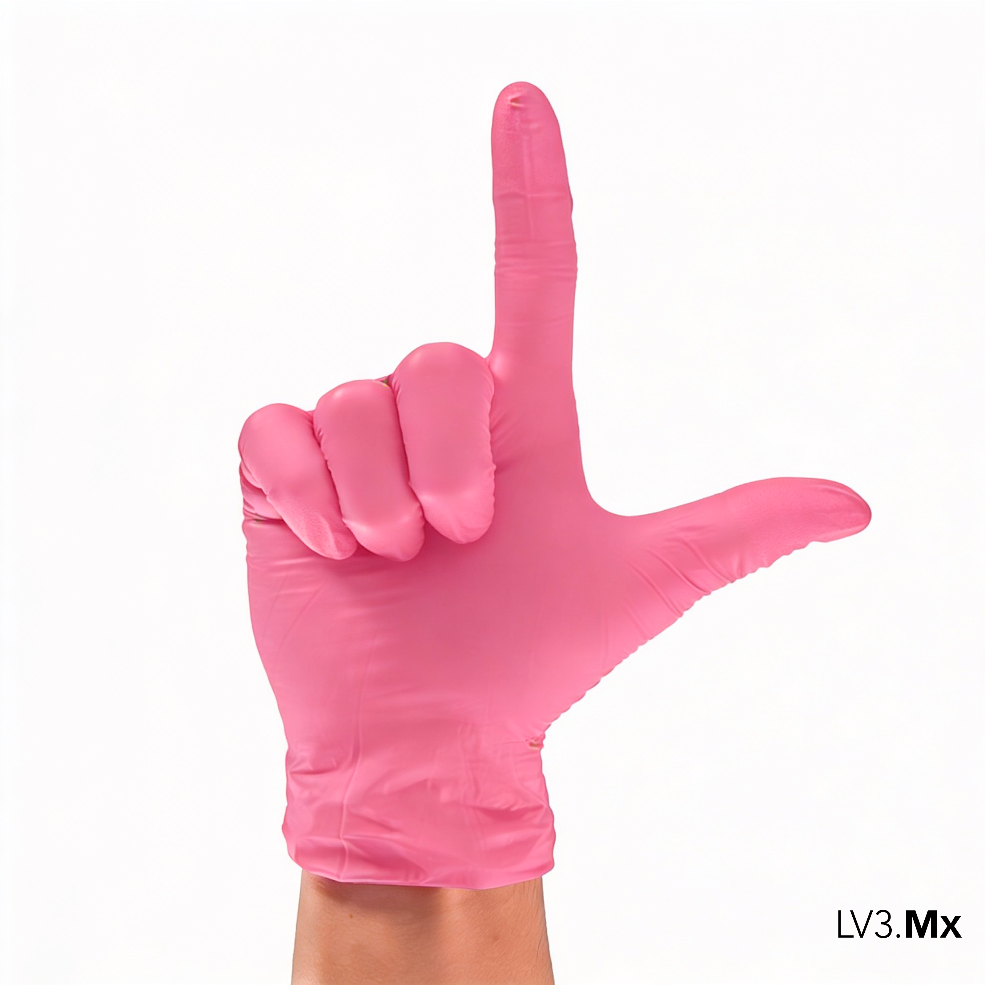 L3VEL3 NITRILE GLOVES PEARL-PINK