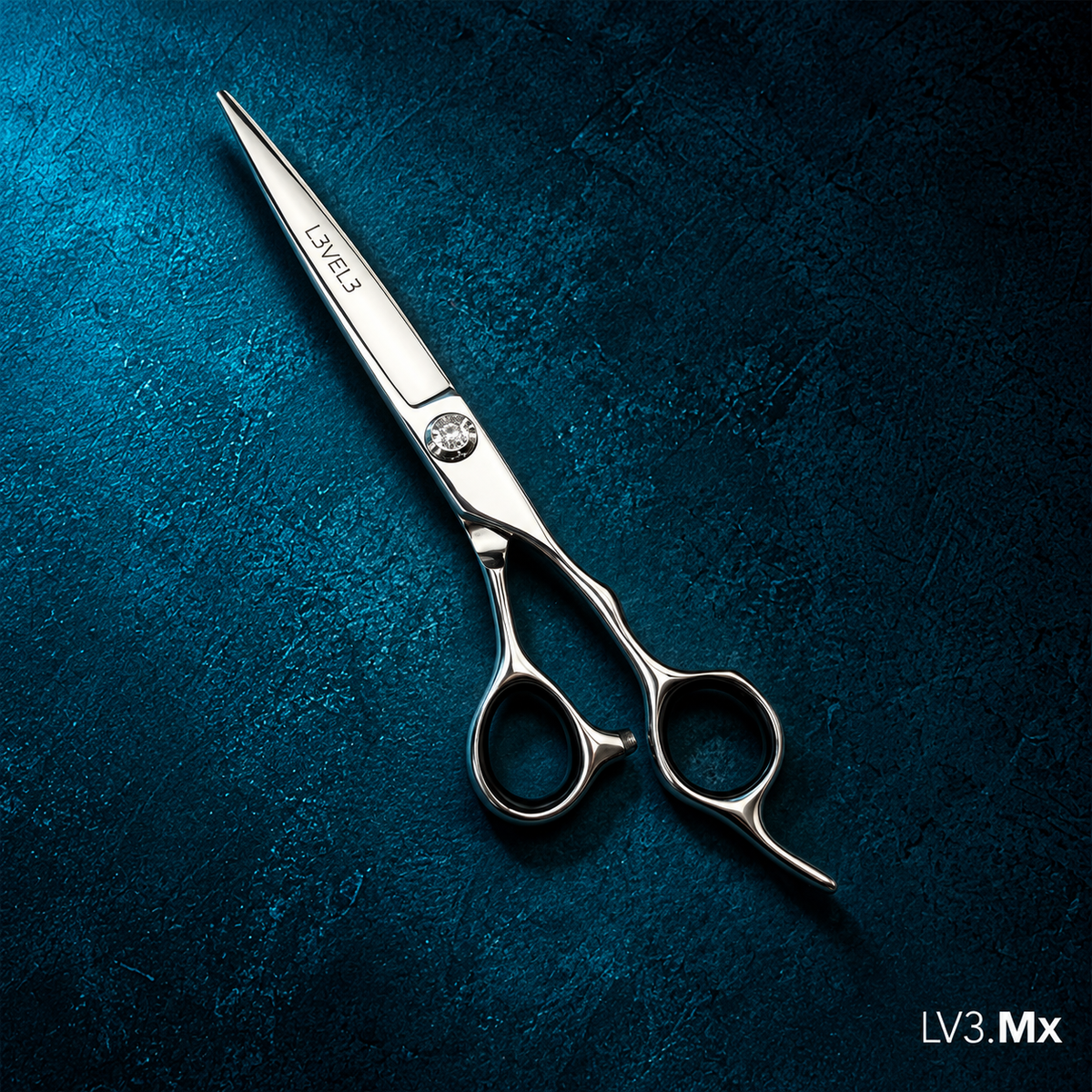 L3VEL3 6.5 INCH CUTTING SHEARS 440C — Diseño azul