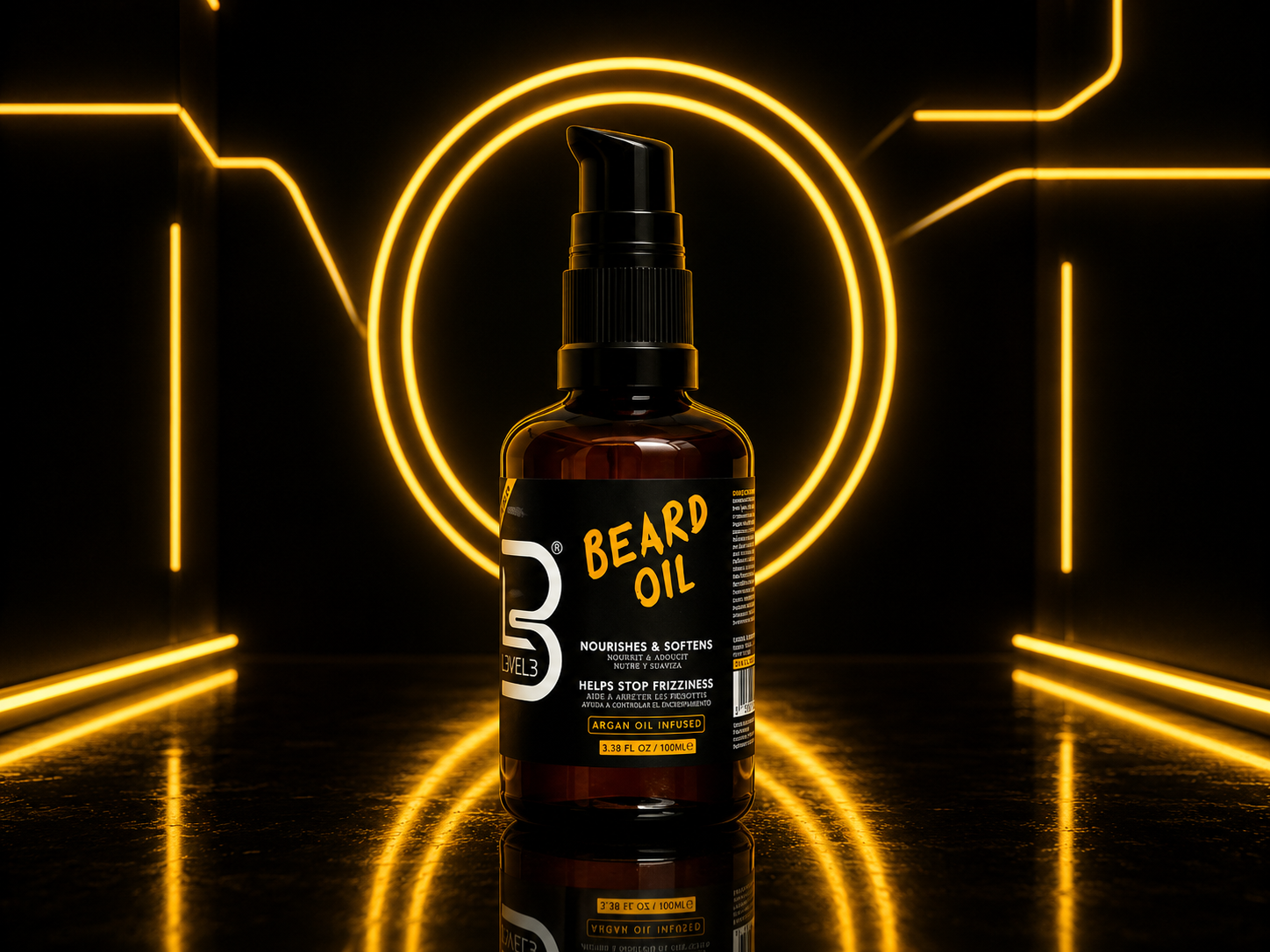 L3VEL3 Beard Oil 100 ml: Hidratación profunda y suavidad para una barba saludable todos los días