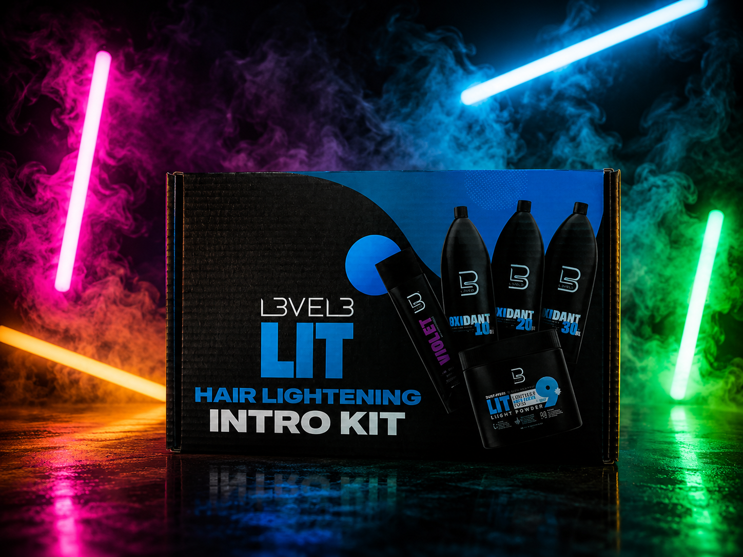 L3VEL3 LIT Intro Kit: El kit profesional para decoloraciones seguras y resultados de salón