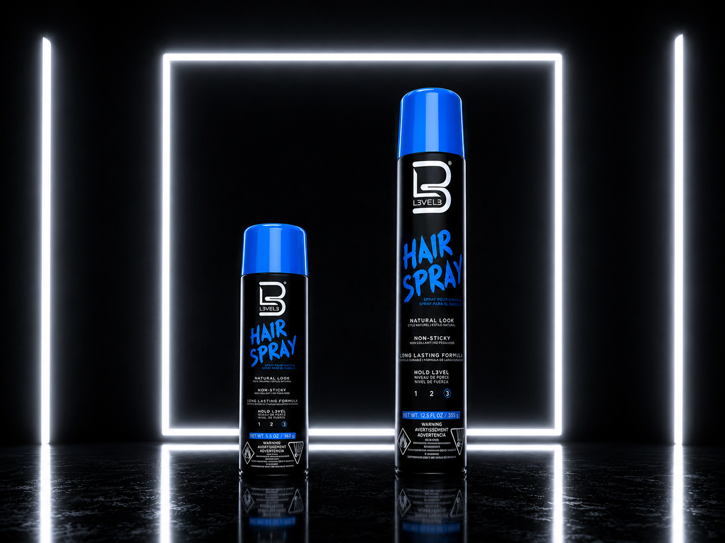 L3VEL3 Hair Spray: Fijación fuerte, volumen y protección para un peinado impecable todo el día