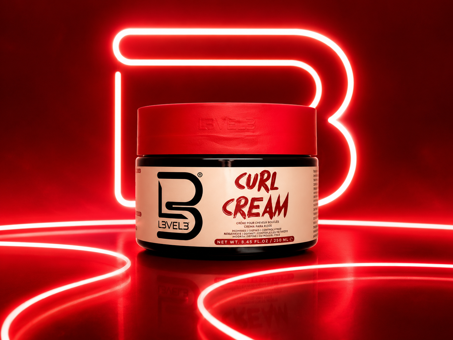 L3VEL3 Curl Cream 250 ml: Hidratación profunda y definición perfecta para unos rizos llenos de vida