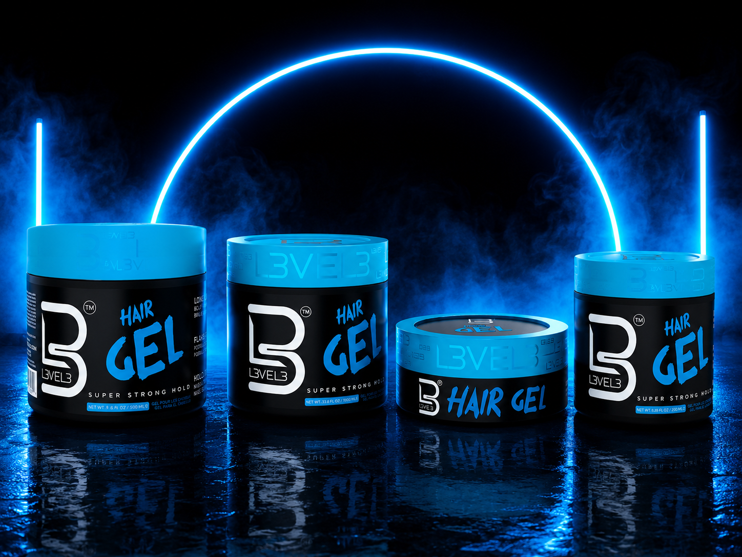 L3VEL3 Super Strong Hair Gel: Fijación fuerte, volumen y un acabado profesional que dura todo el día