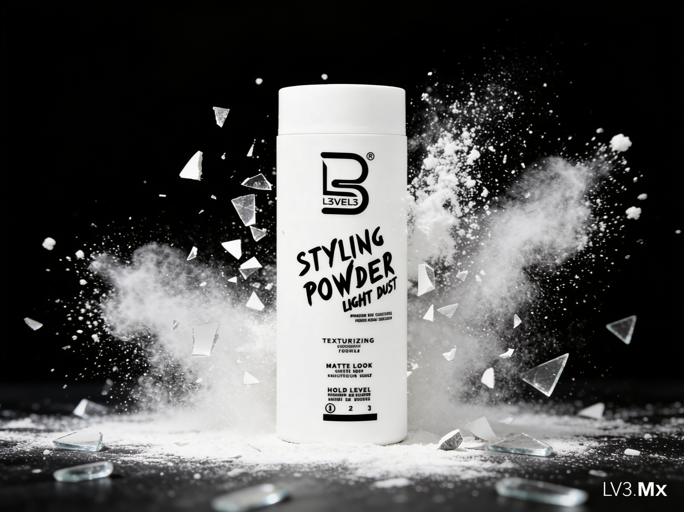 L3VEL3 Light Hold Styling Powder 30g: Volumen ligero, textura natural y acabado mate para un estilo sin esfuerzo