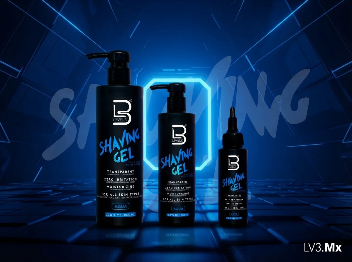 L3VEL3 Shaving Gel AQUA: Afeitado de precisión con máxima visibilidad y protección para la piel