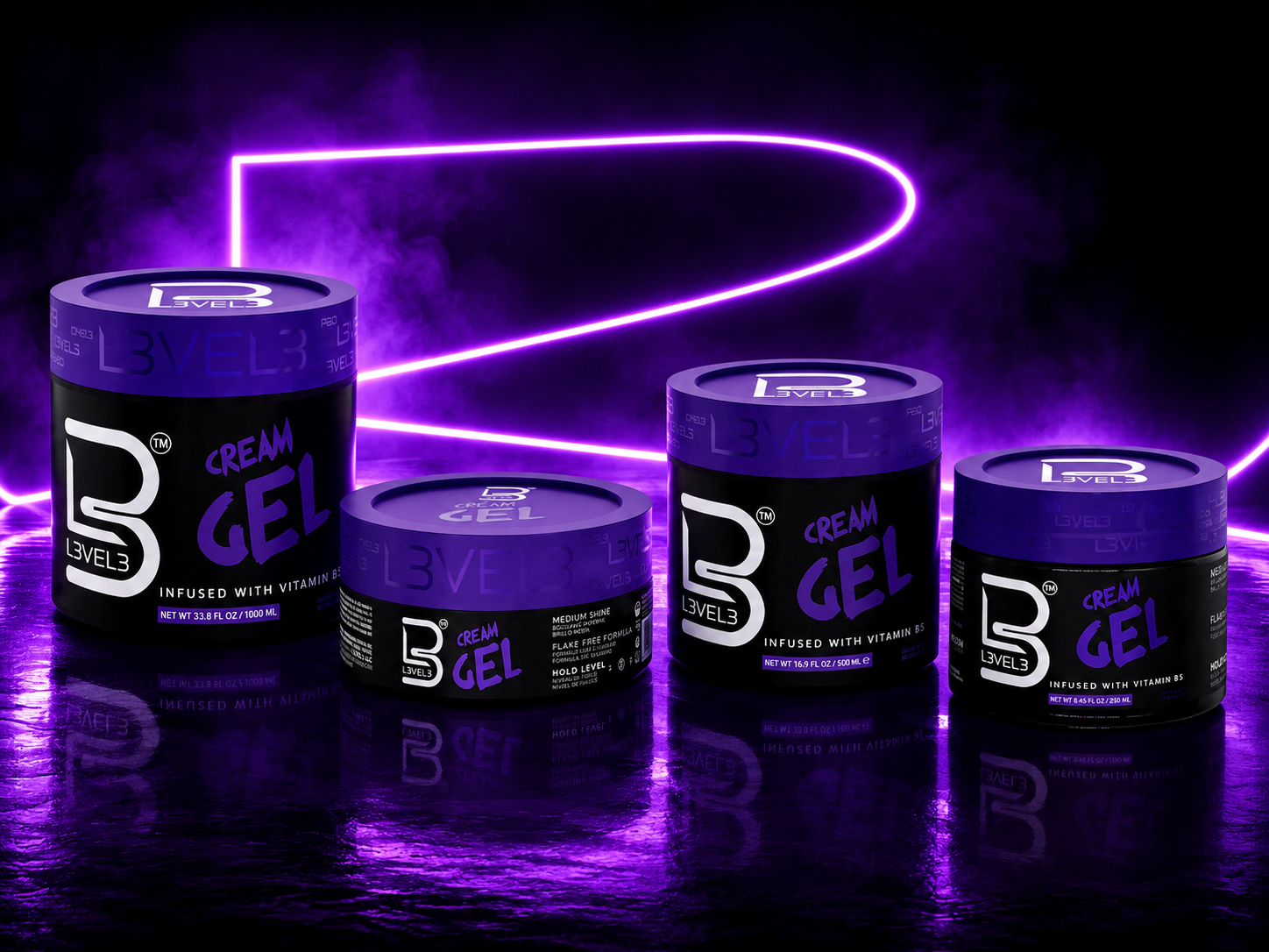 L3VEL3 Cream Hair Gel: Volumen, brillo y nutrición para un peinado con apariencia profesional