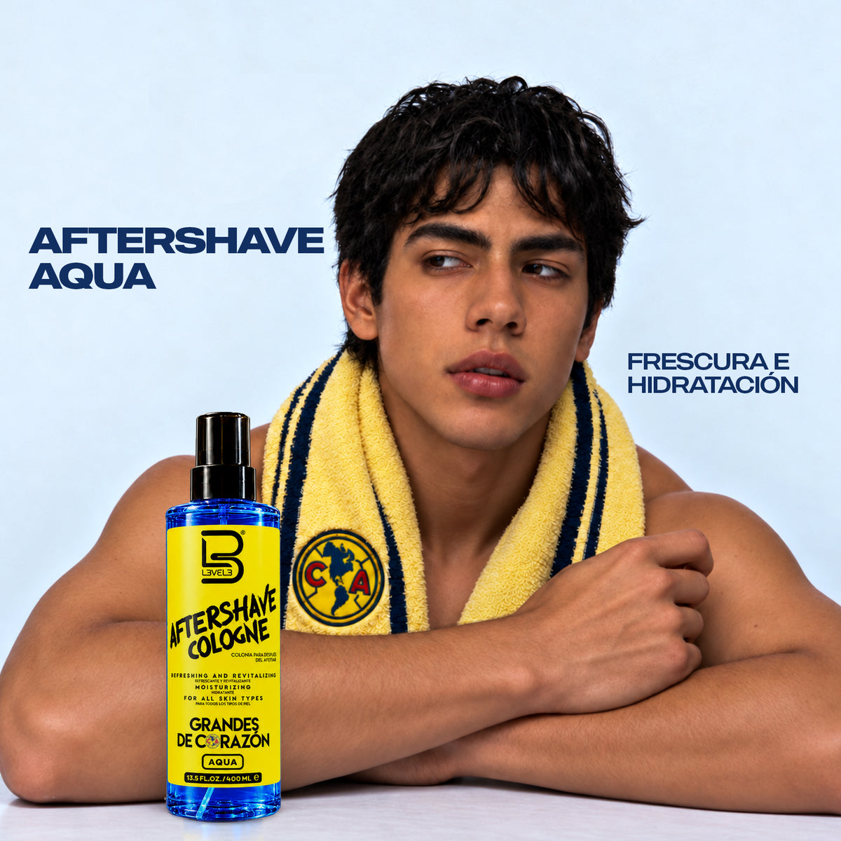 L3VEL3 CA Aftershave Cologne Aqua 400 ml