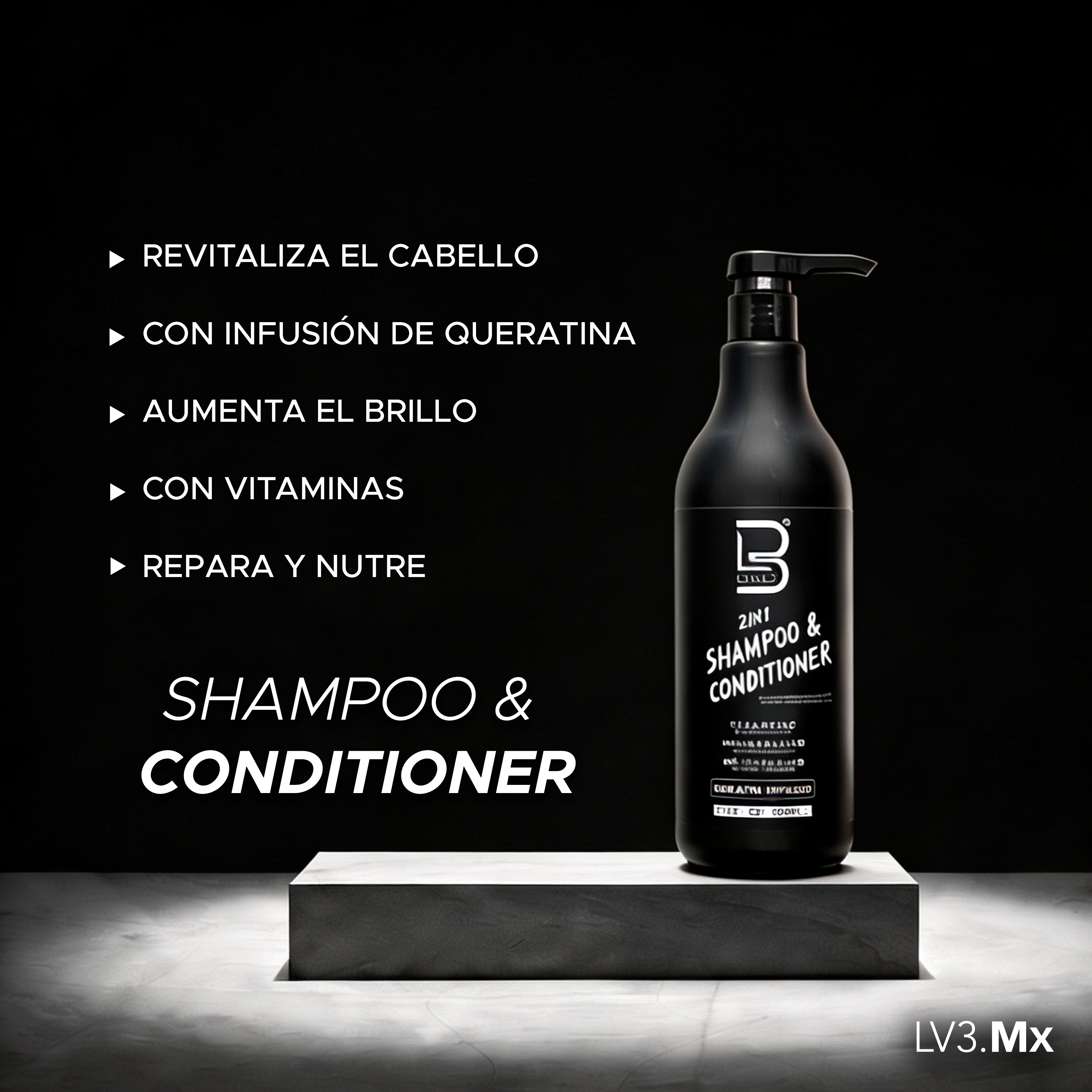 L3VEL3 2 IN 1 SHAMPOO & CONDITIONER 1000ML