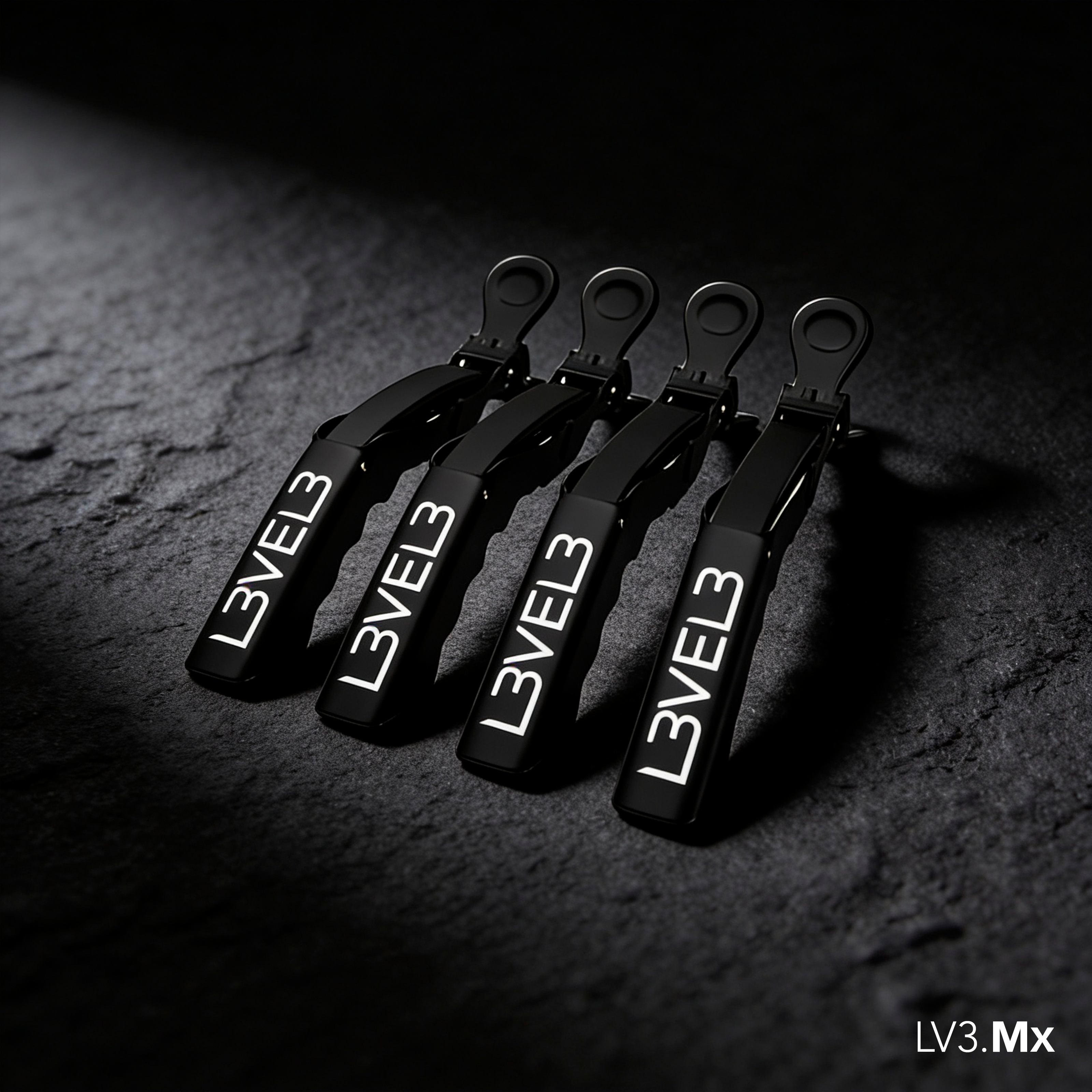 L3VEL3 4PC HAIR CROC CLIPS