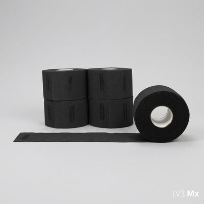 L3VEL3 5 ROLLS (100EACH) NECK PAPER BLACK