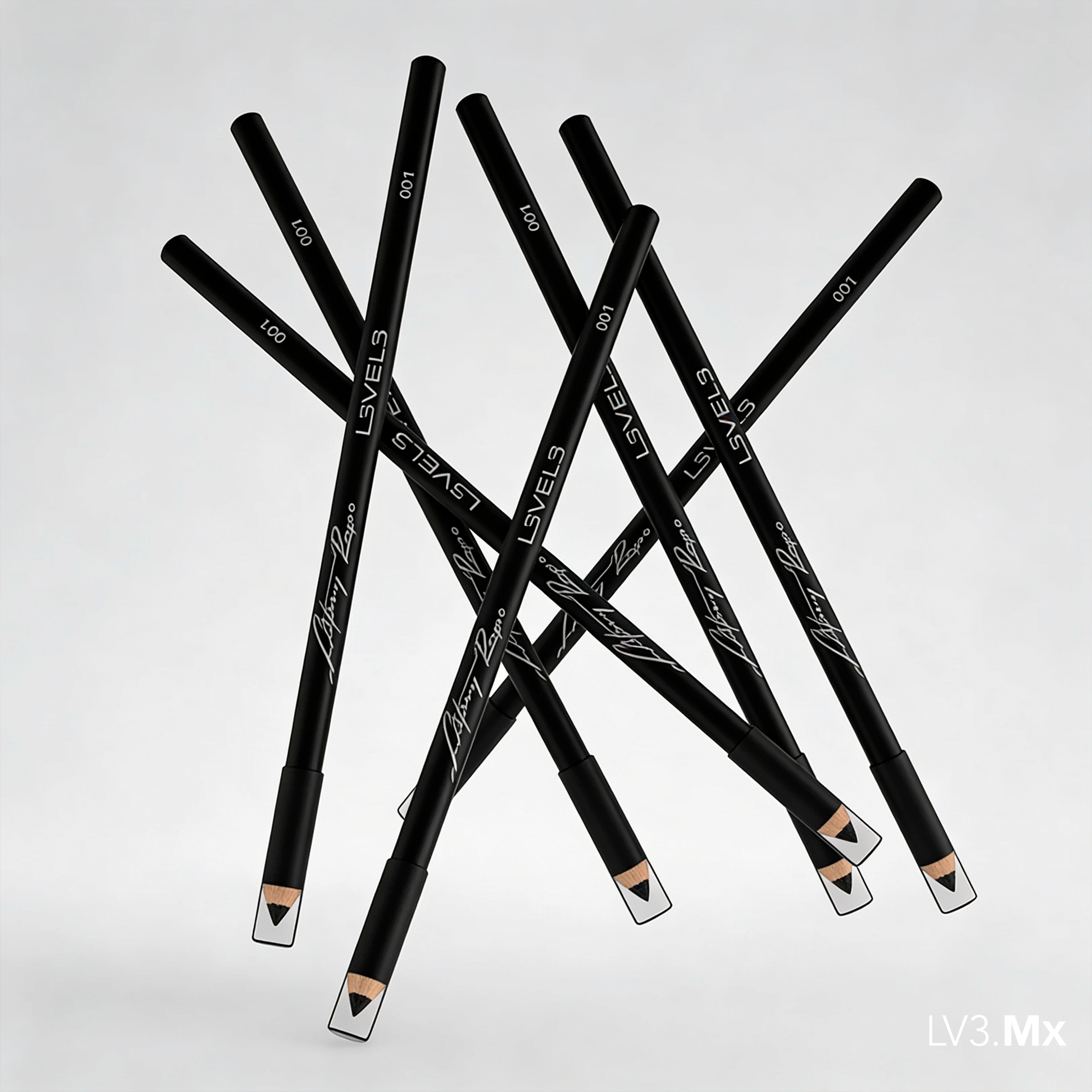 L3VEL3 6PC PENCILS BLACK