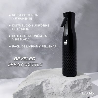 L3VEL3 BEVELED SPRAY BOTTLE BLACK