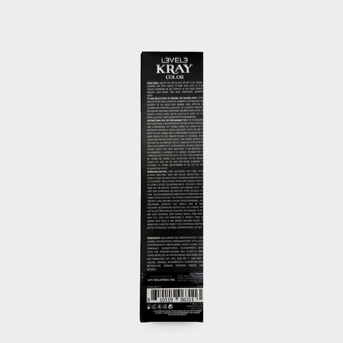 L3VEL3 Black Semi Permanent Color Tube 100 ml — Reverso