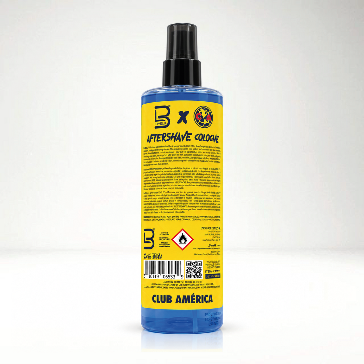 L3VEL3 CA AFTERSHAVE COLOGNE AQUA 400ML
