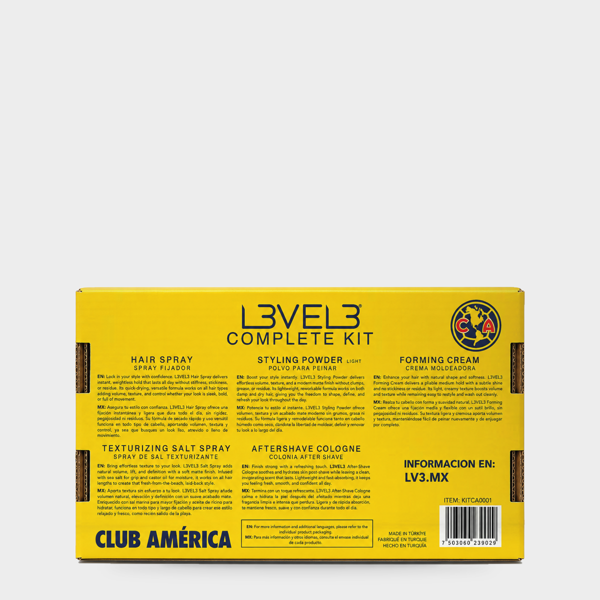 L3VEL3 CA Complete Kit Amarillo — Reverso