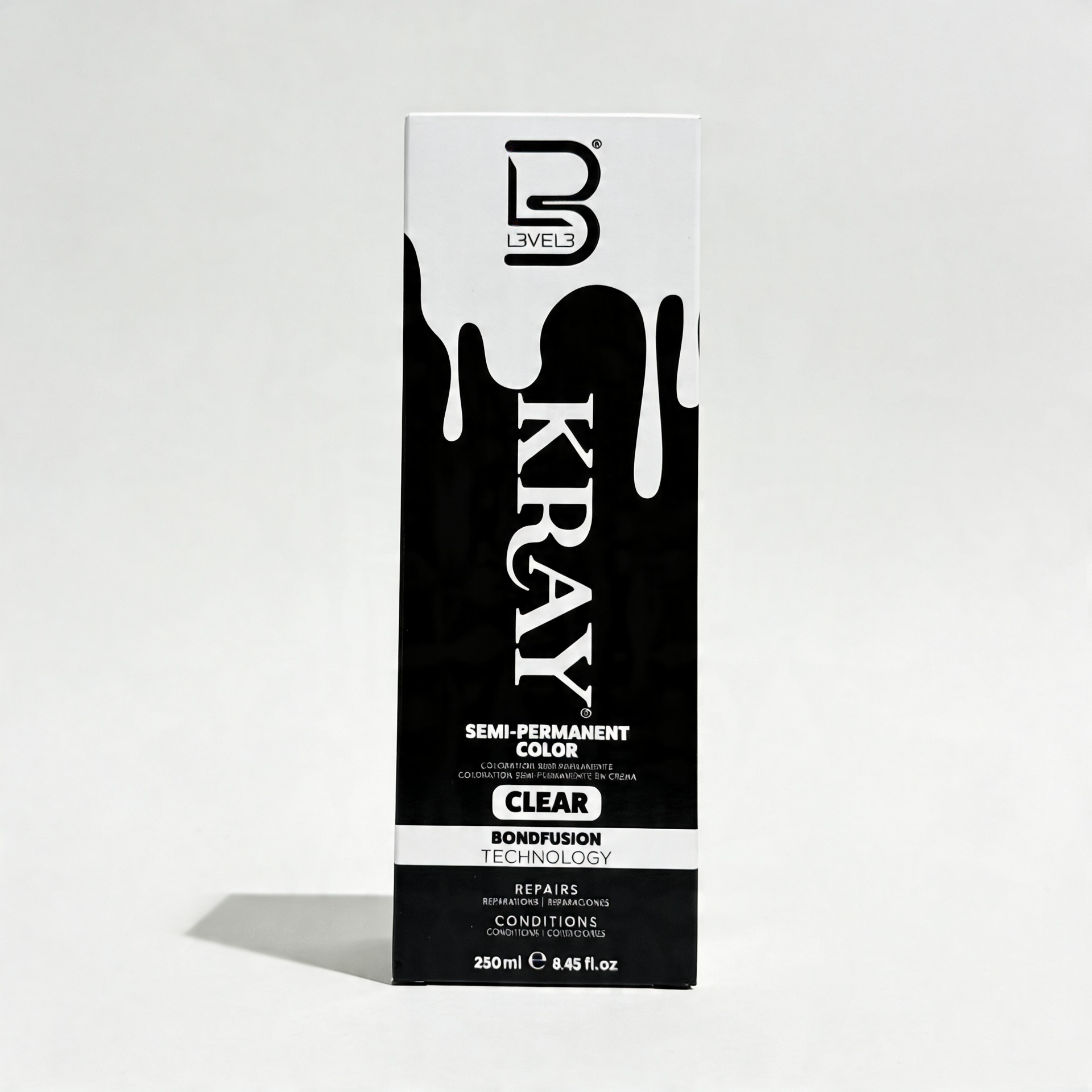 L3VEL3 CLEAR SEMI PERMANENT COLOR TUBE 250 ml