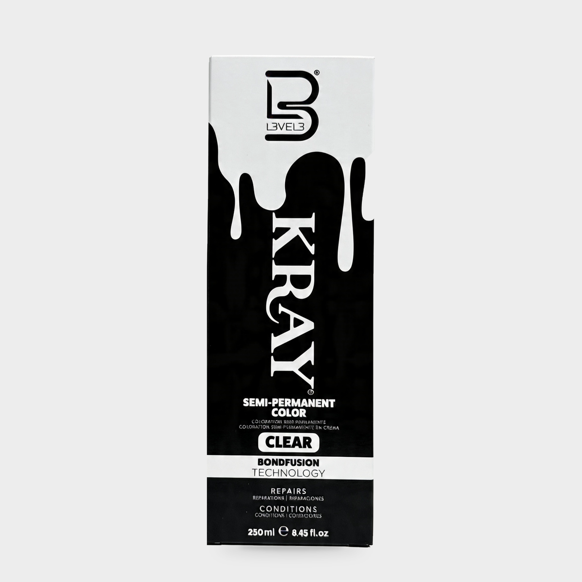 L3VEL3 Clear Semi Permanent Color Tube 250 ml — Portada