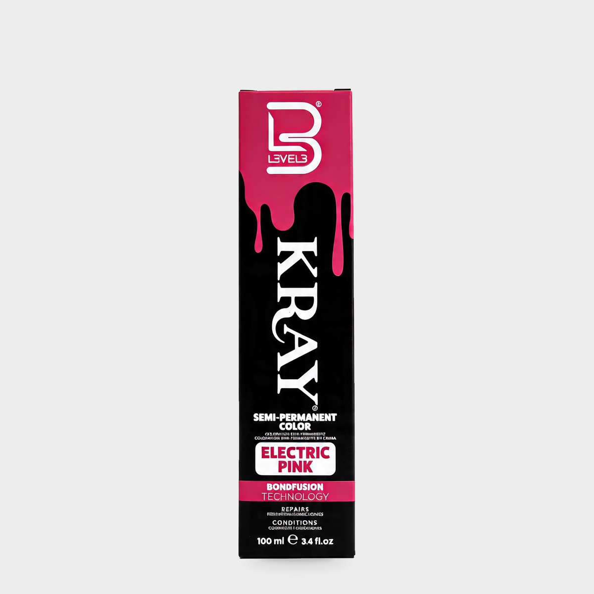 L3VEL3 Electric Pink Semi Permanent Color Tube 100 ml — Portada